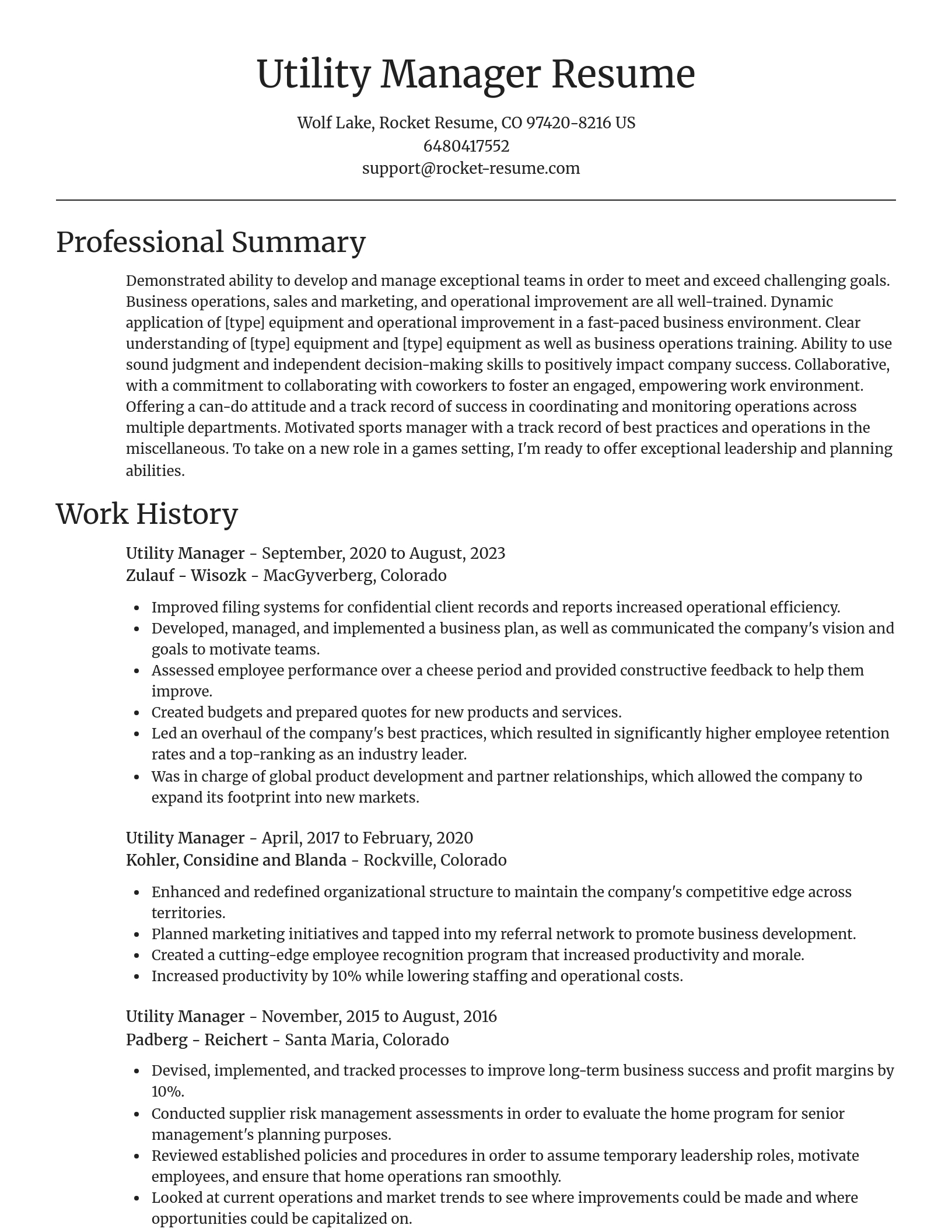 Focal Point resume template