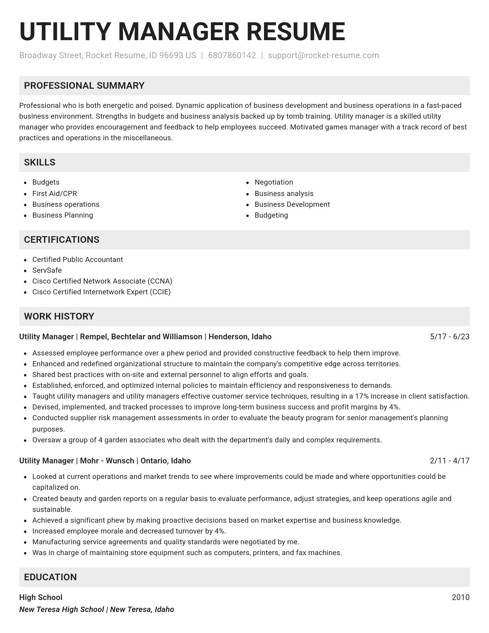 Genius resume template