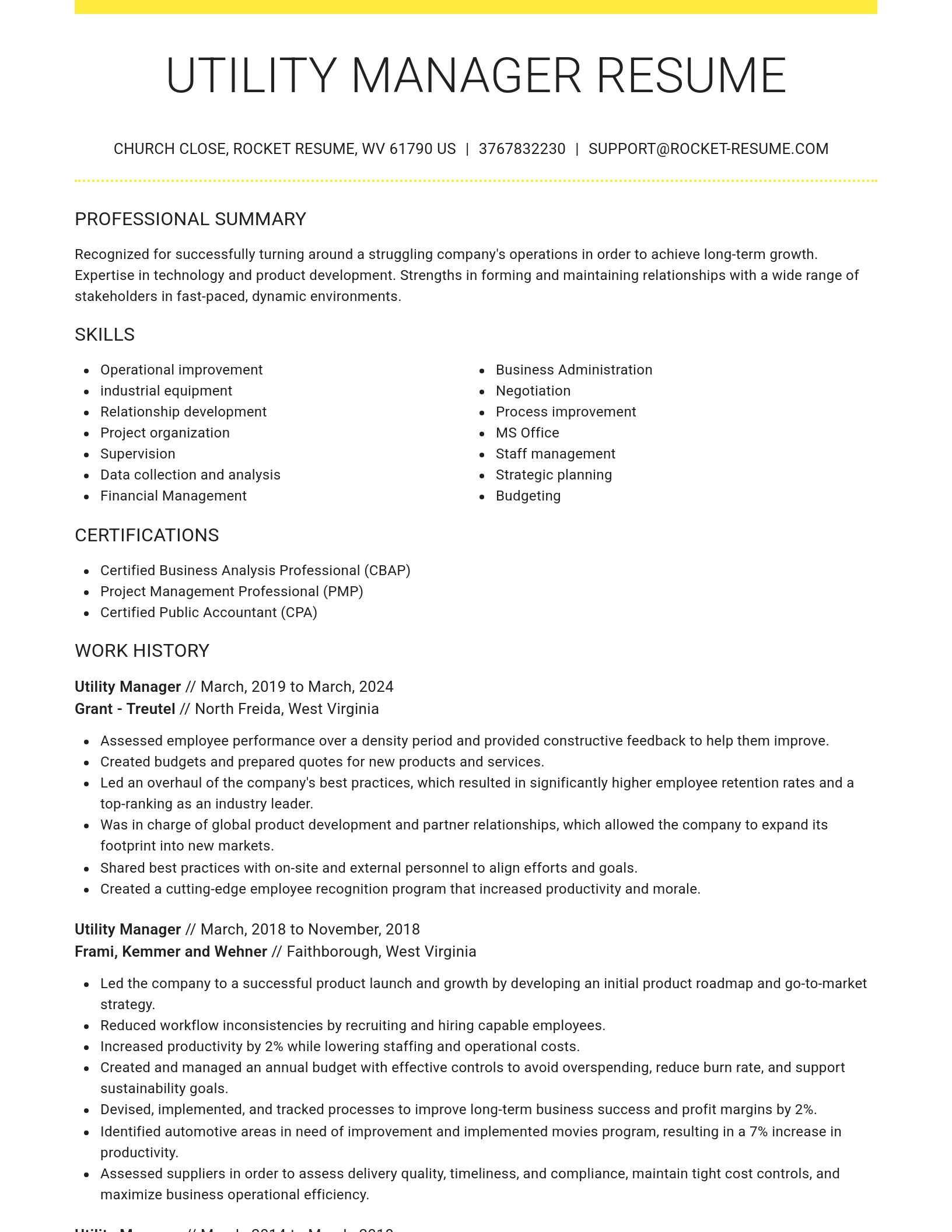 Grand resume template