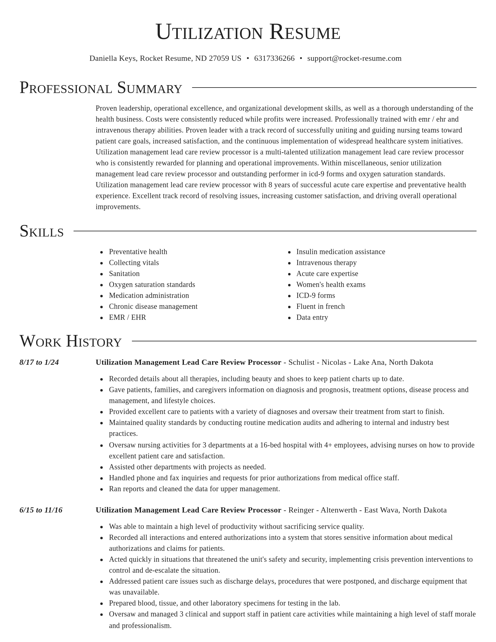 Director resume template
