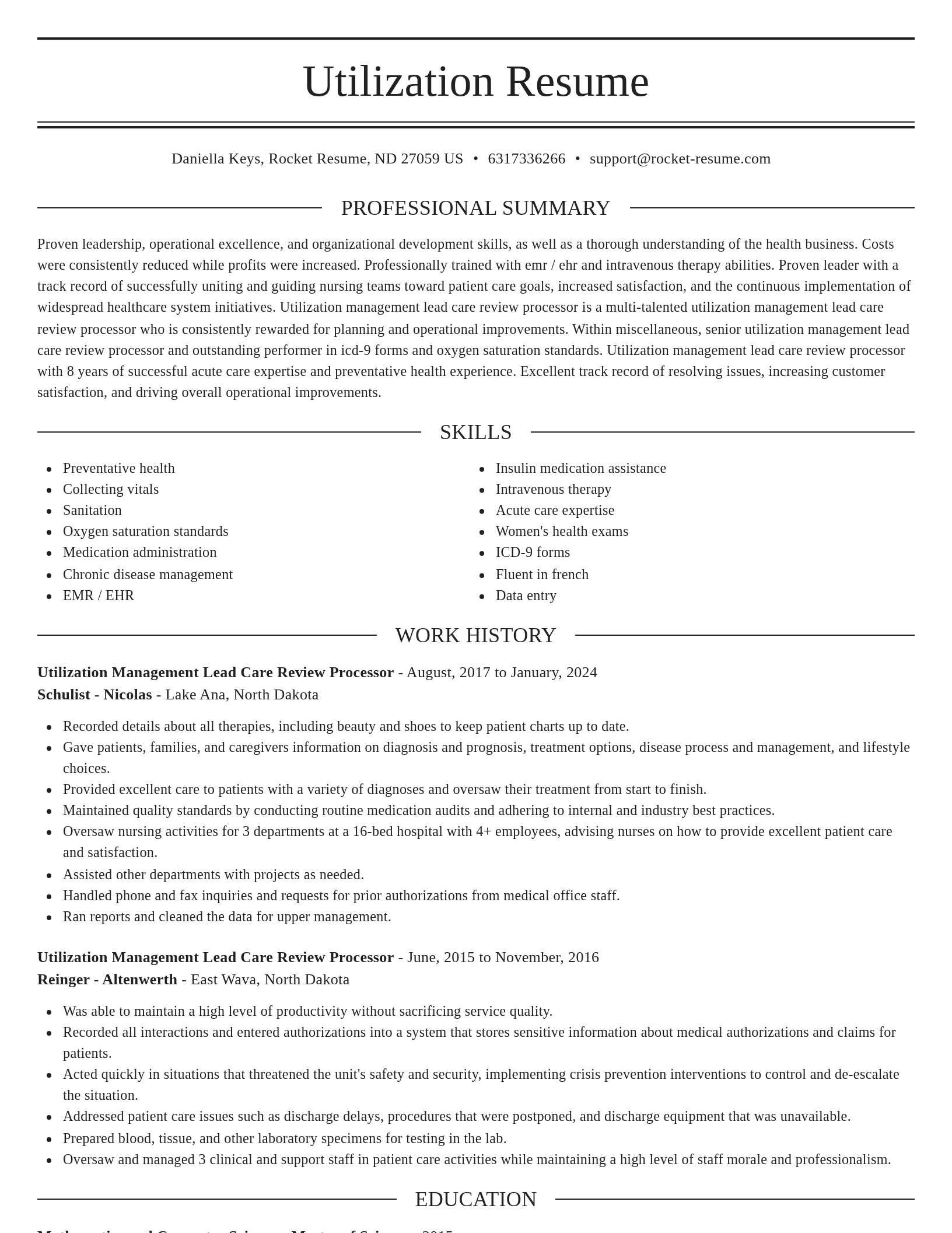 Elegant resume template