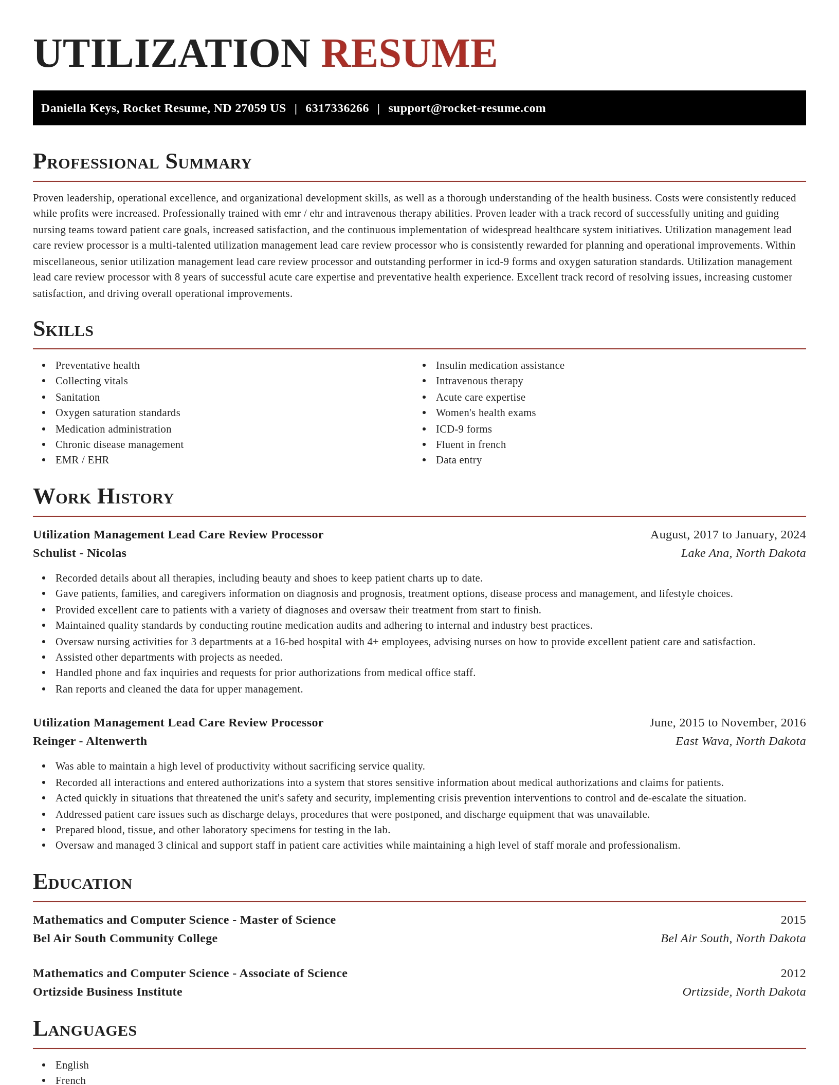 Exquisite resume template