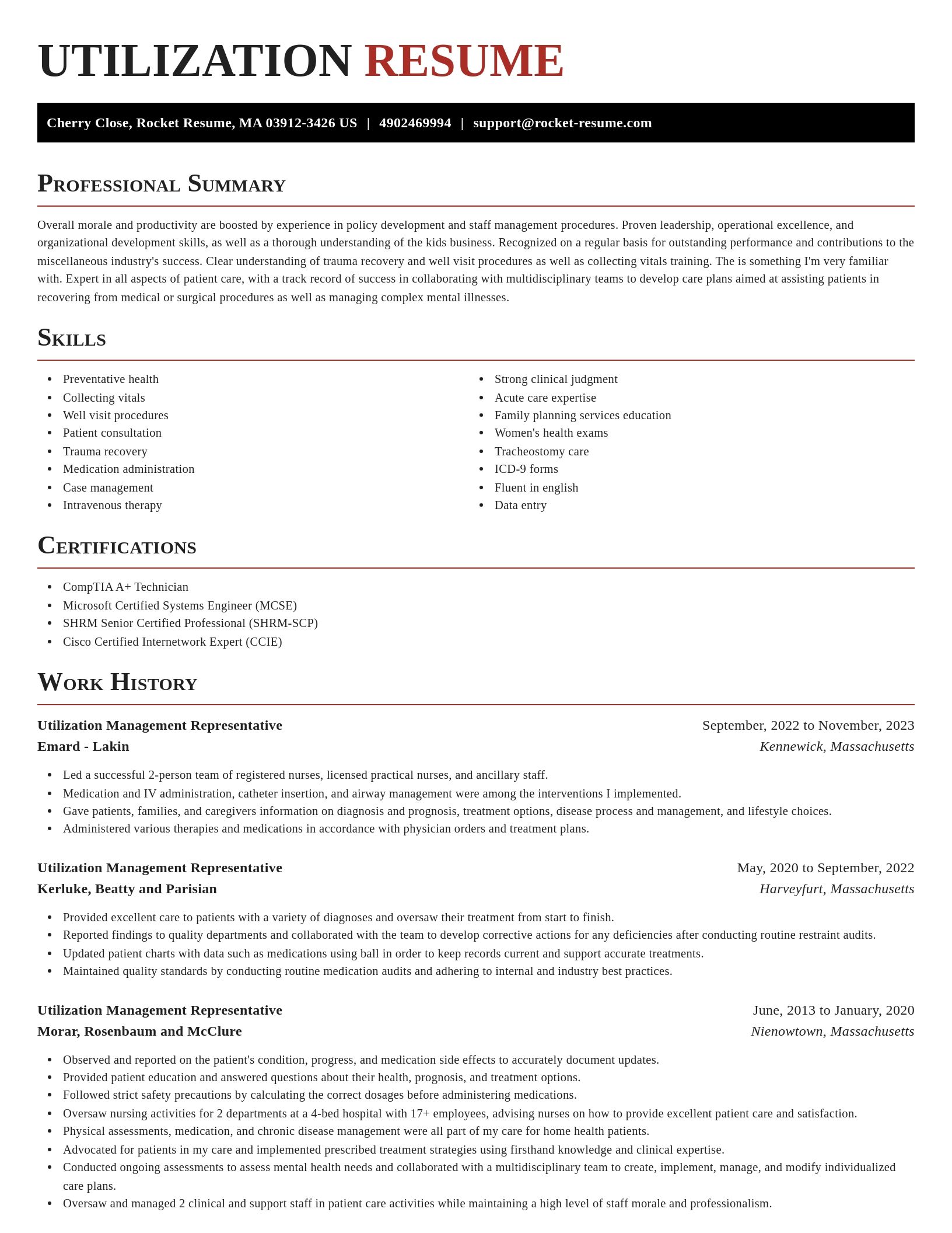 Exquisite resume template