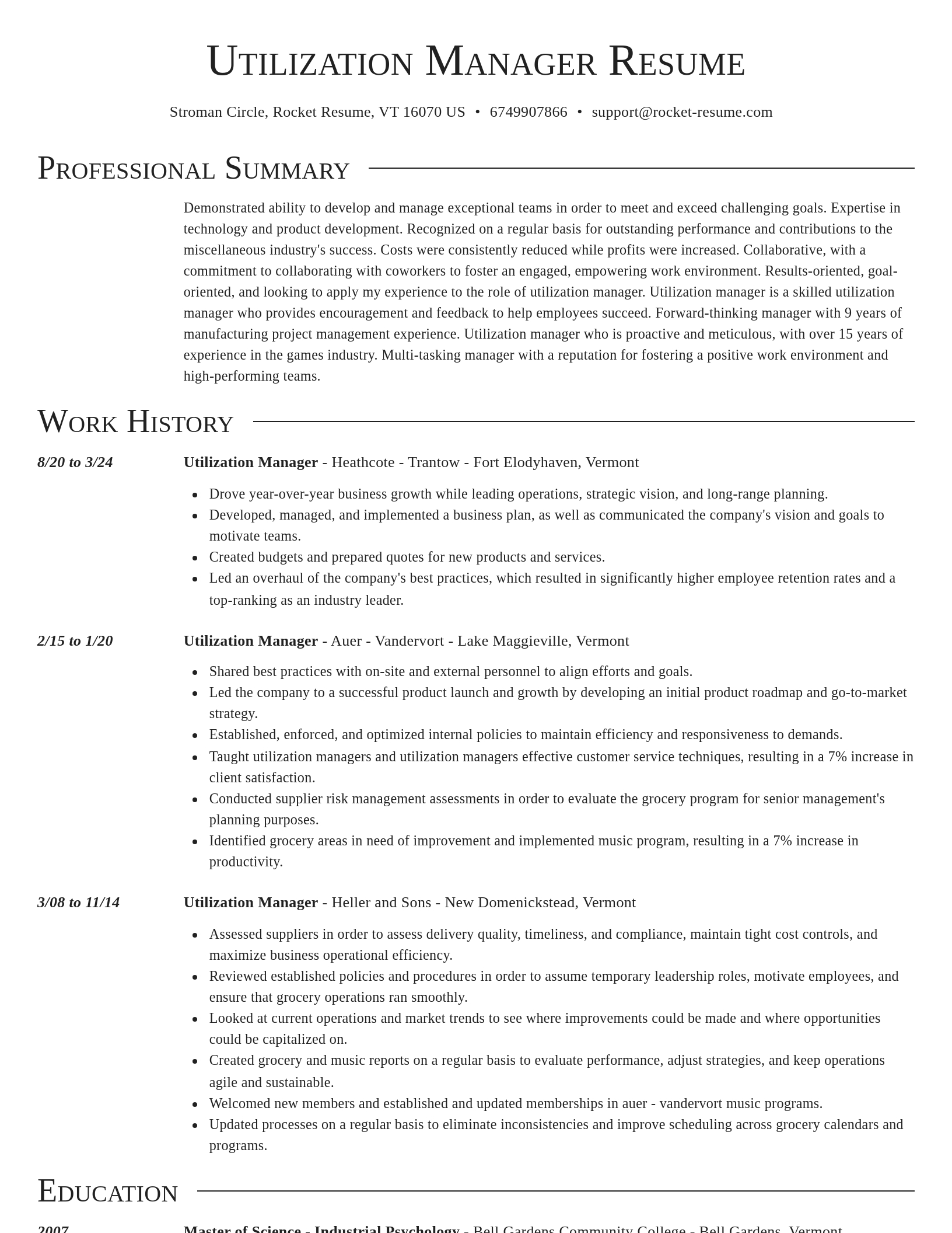Director resume template