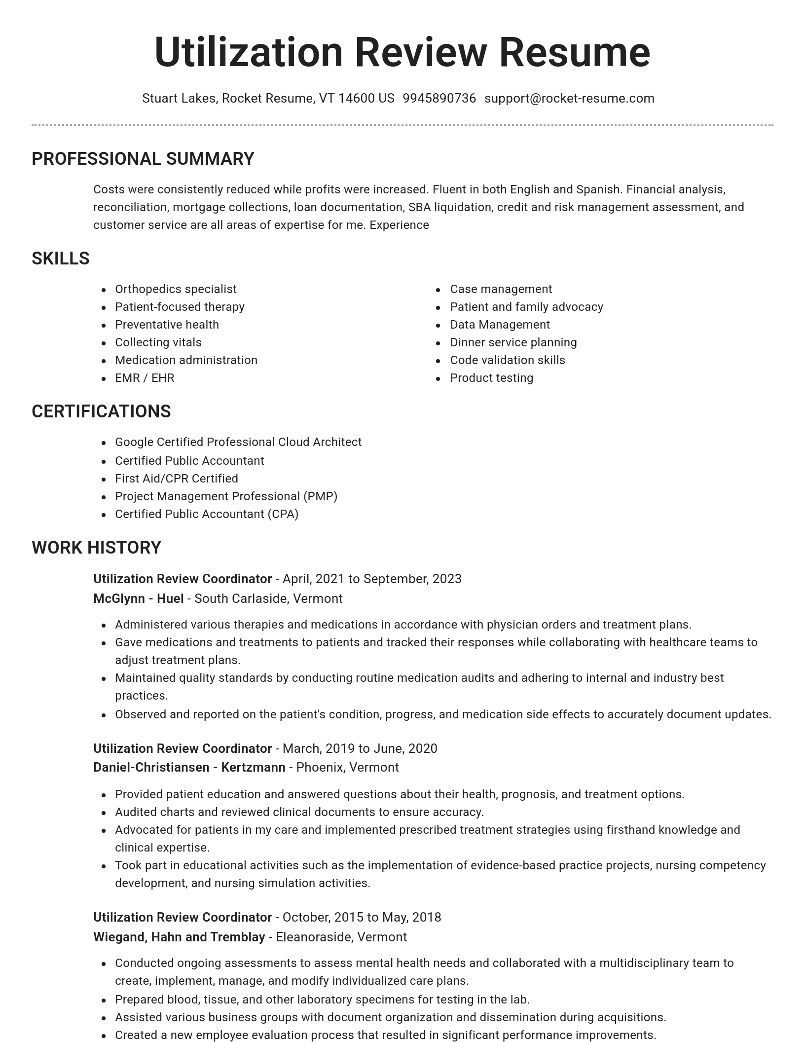 Brilliant resume template