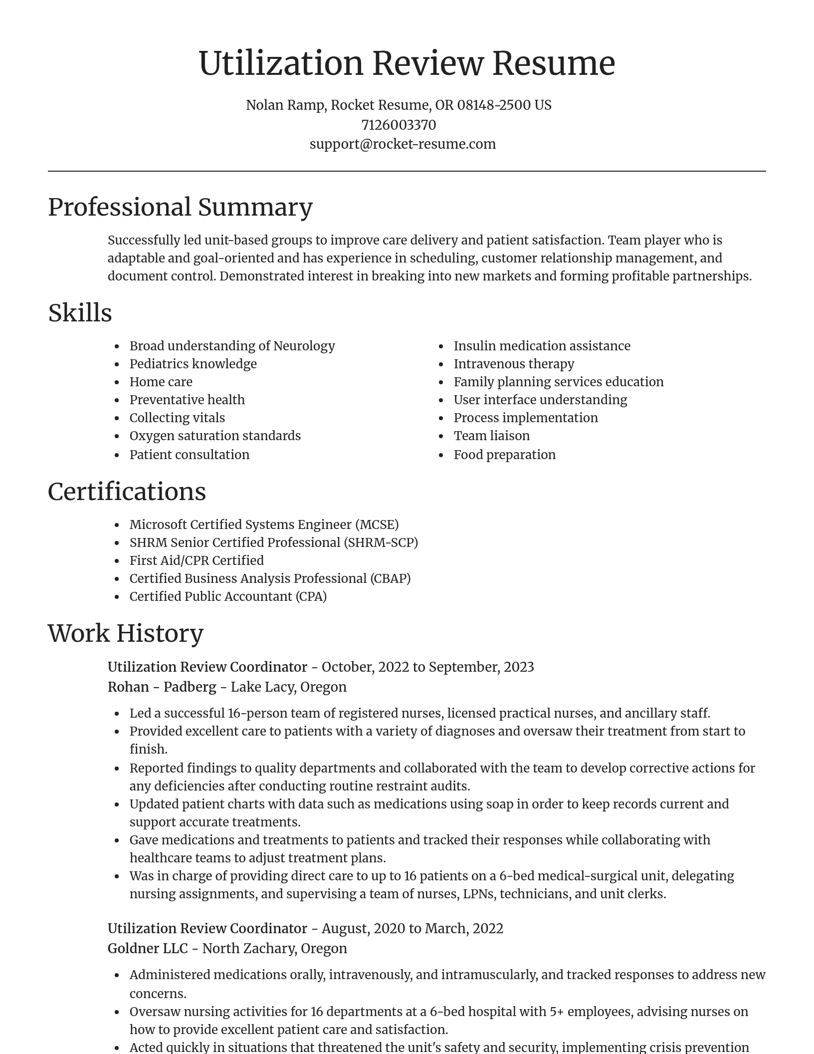 Focal Point resume template