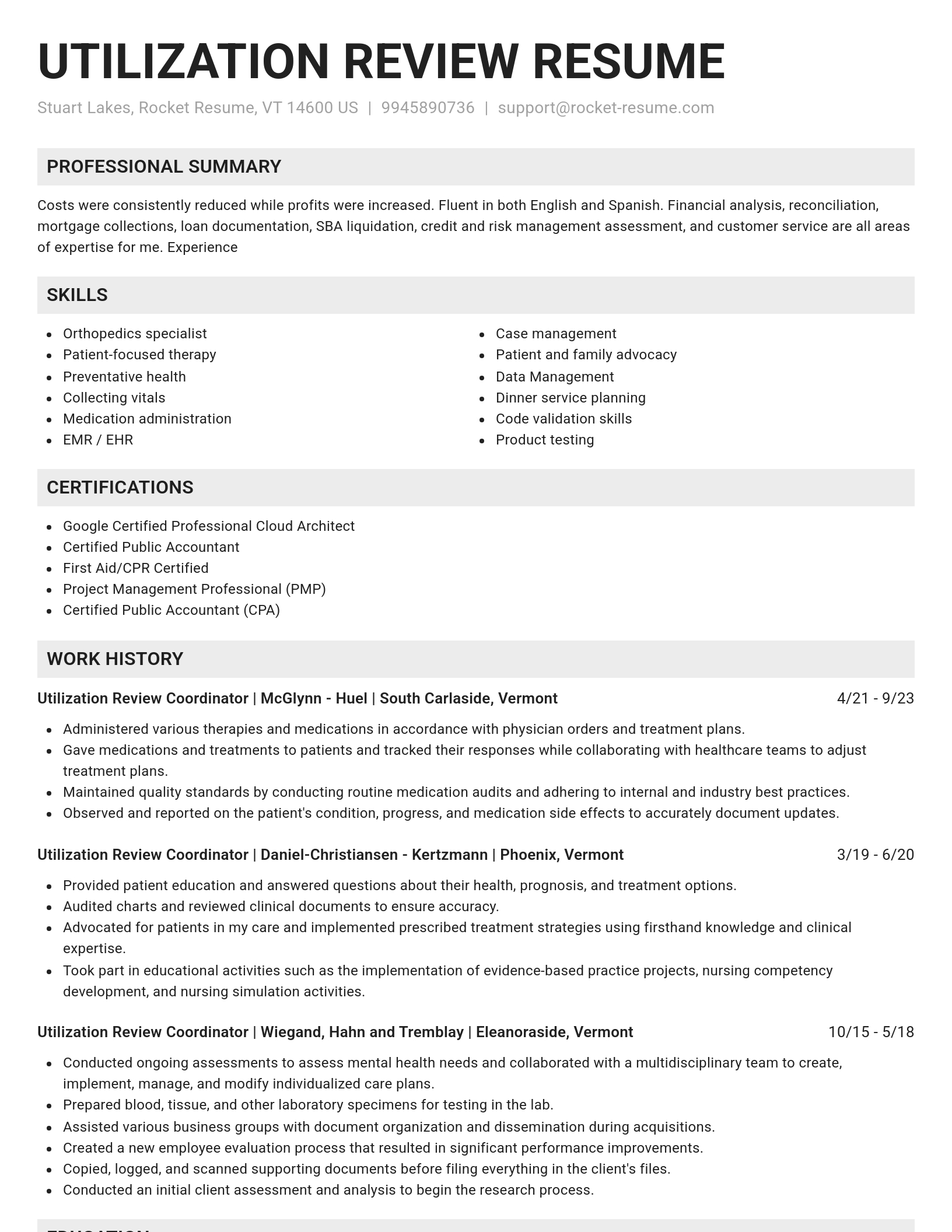 Genius resume template