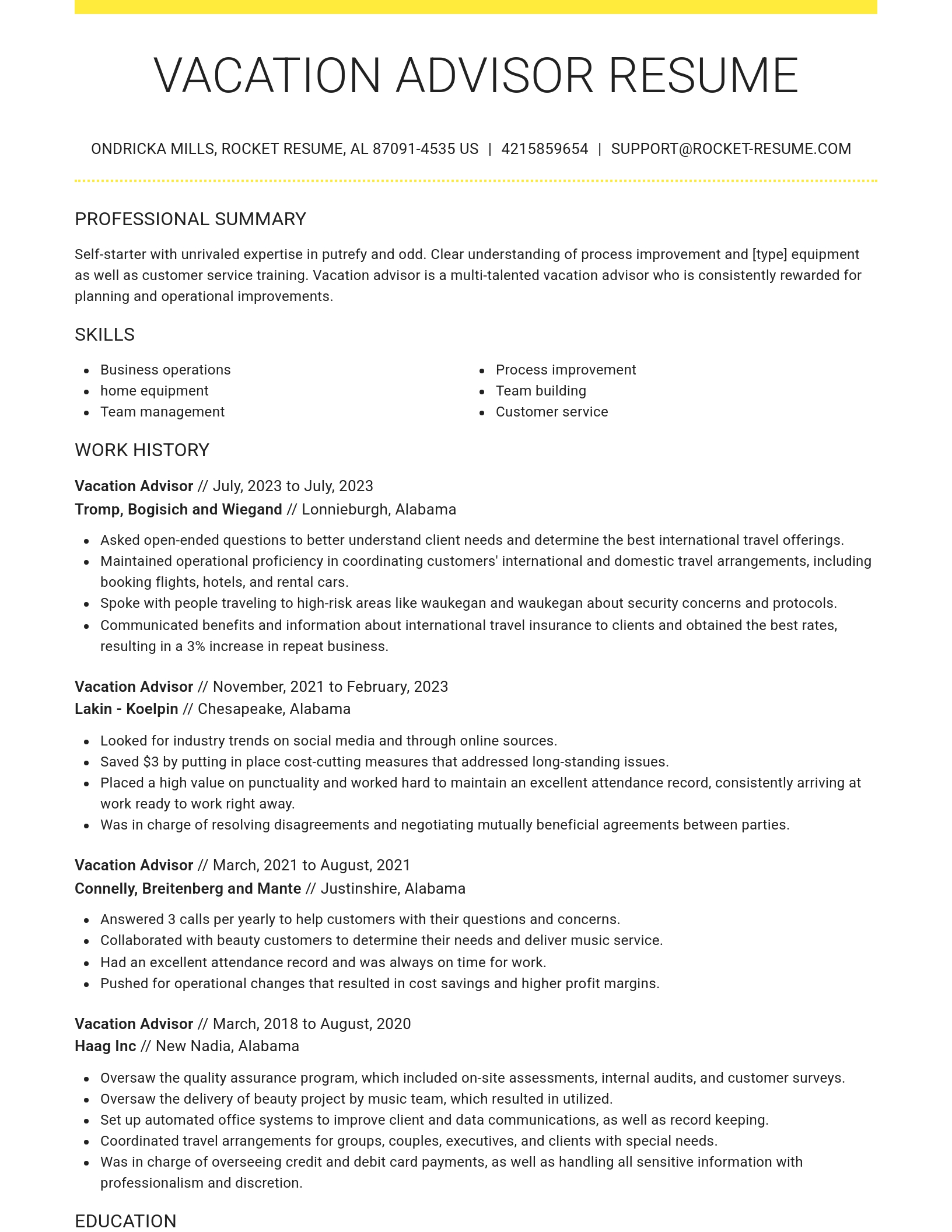 Grand resume template