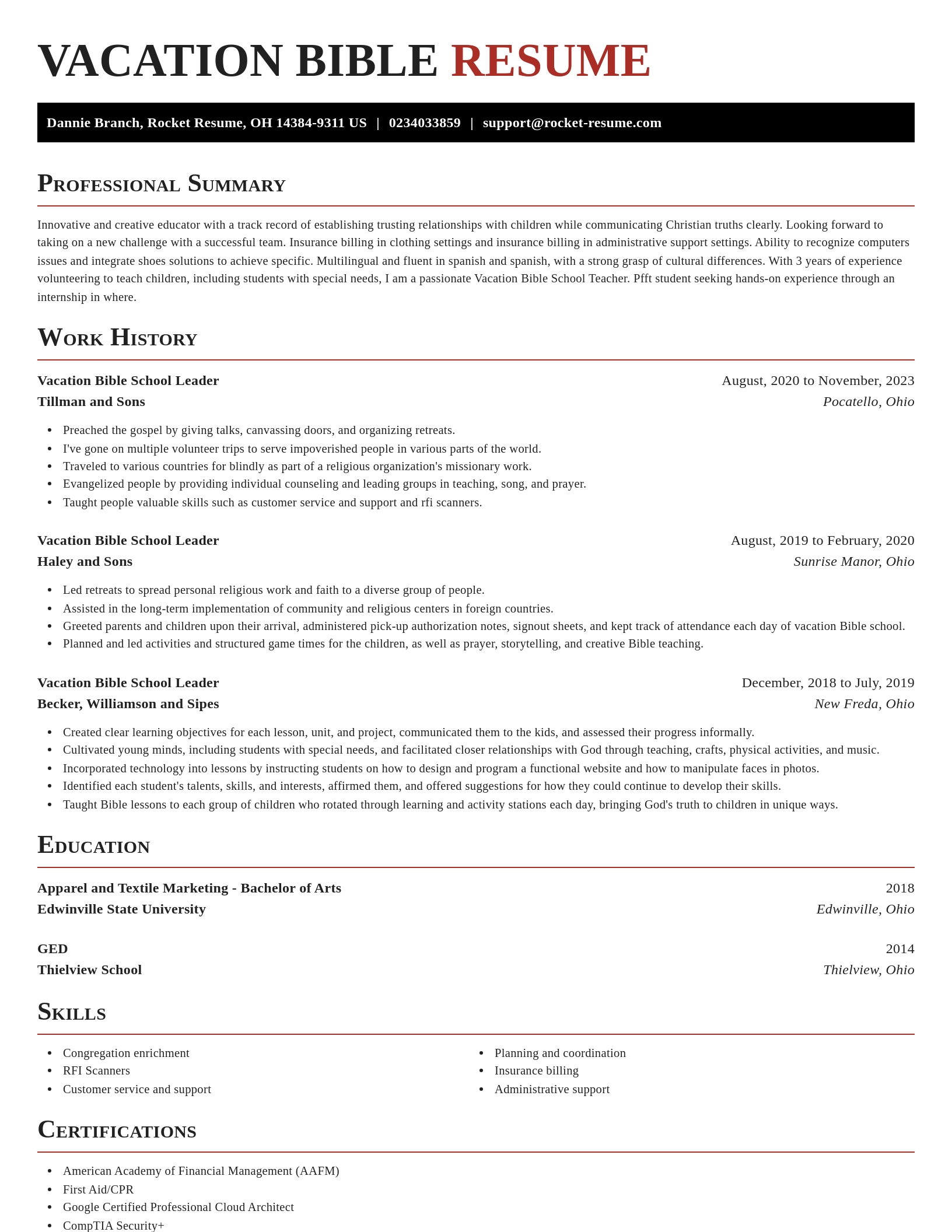 Exquisite resume template