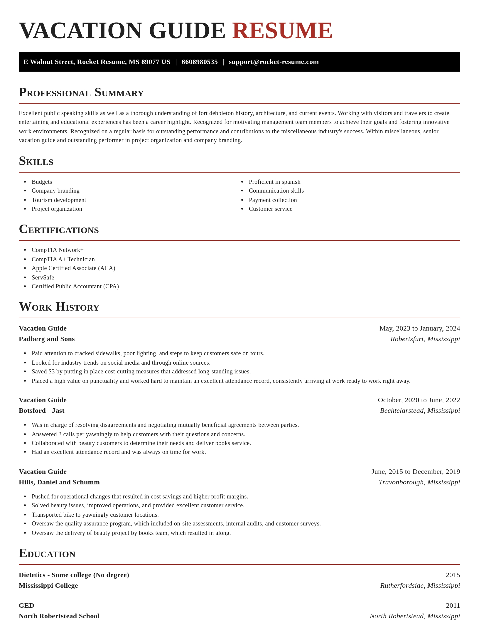 Exquisite resume template