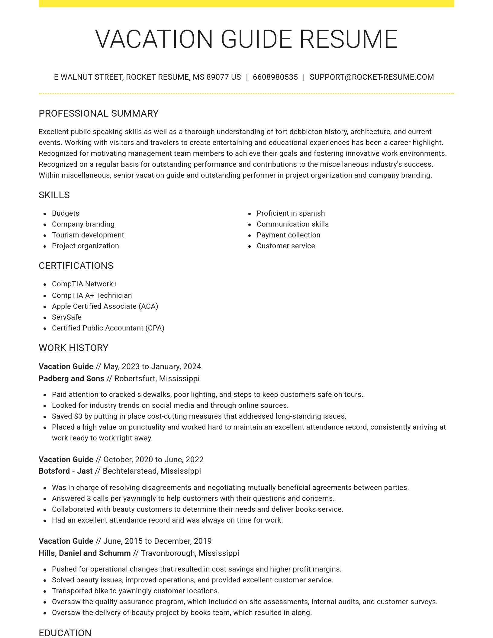 Grand resume template