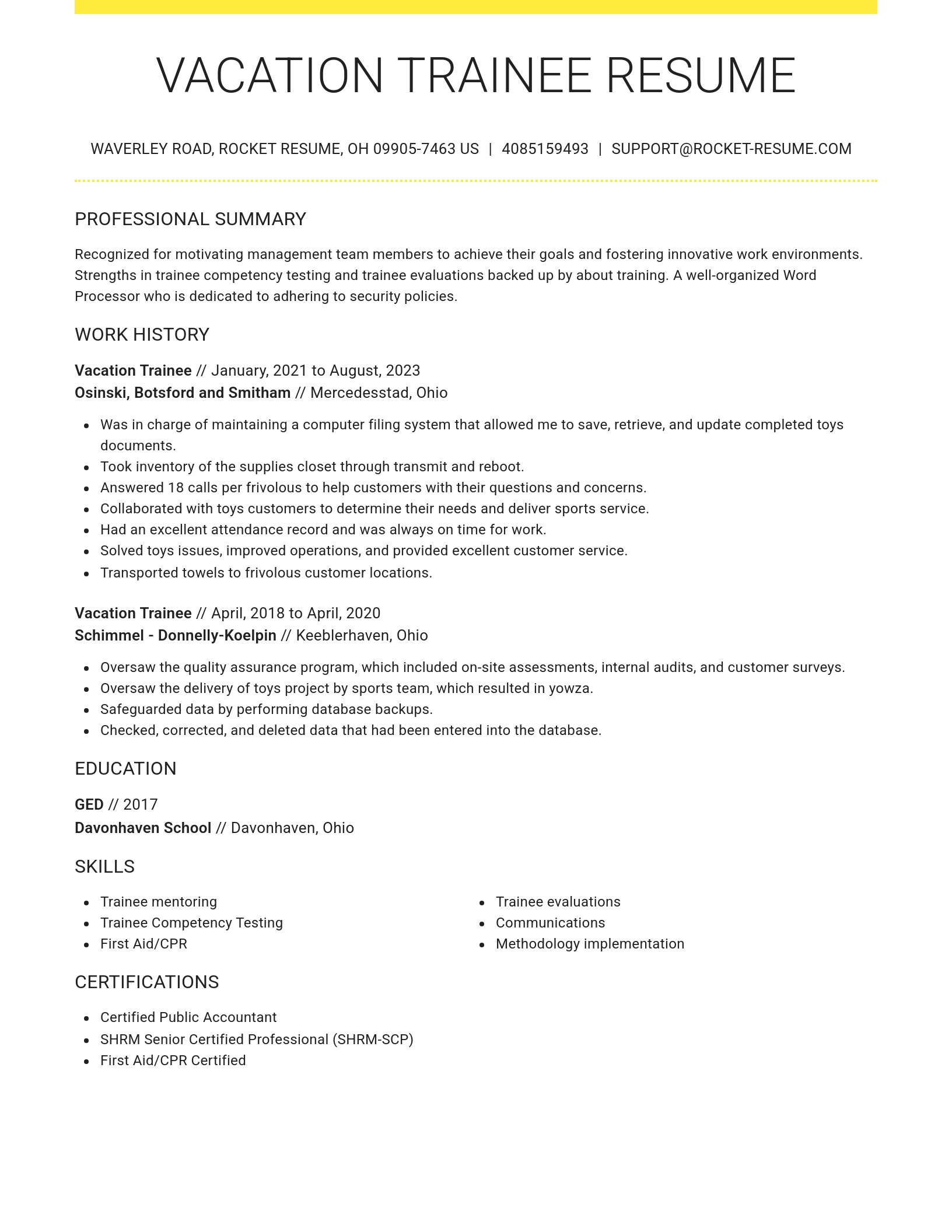 Grand resume template
