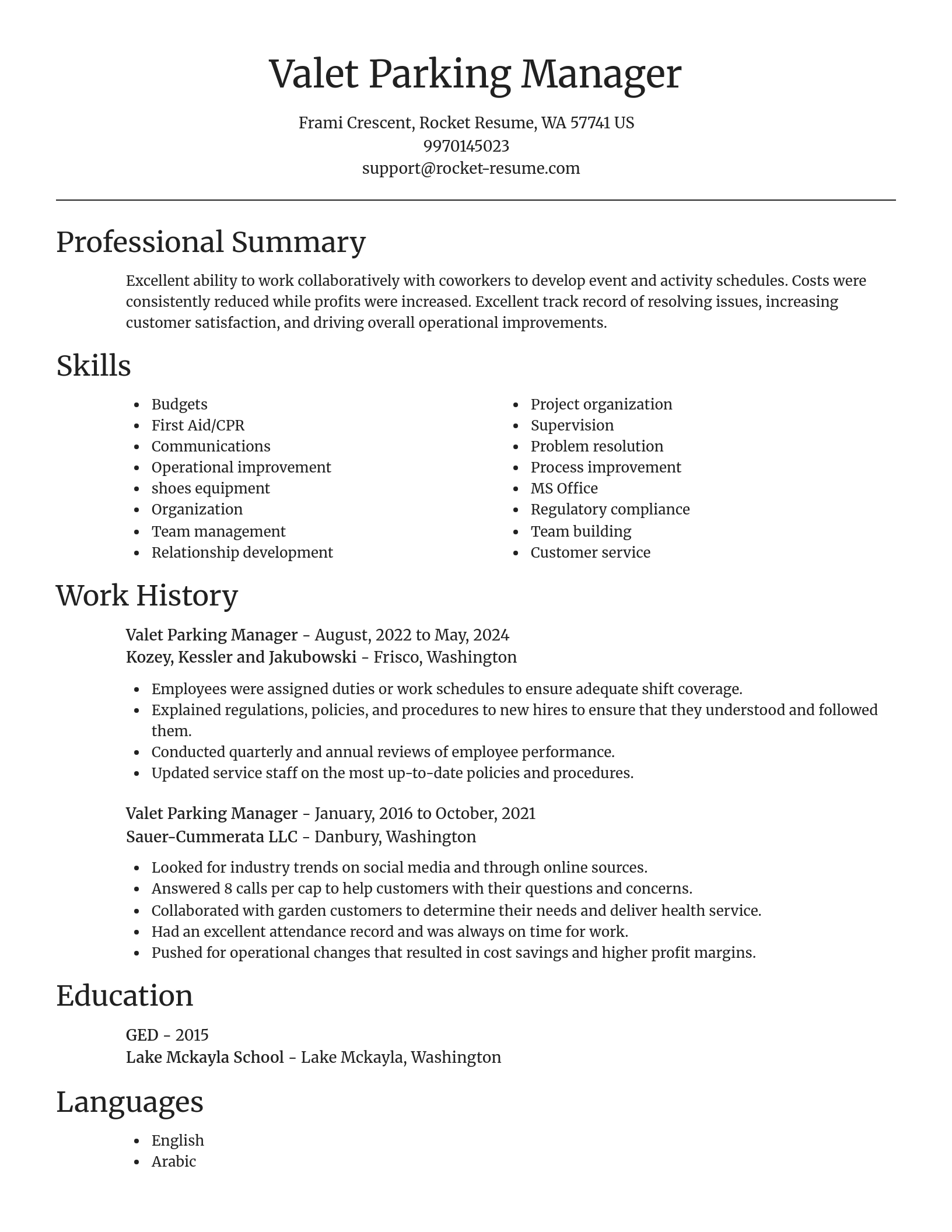 Focal Point resume template