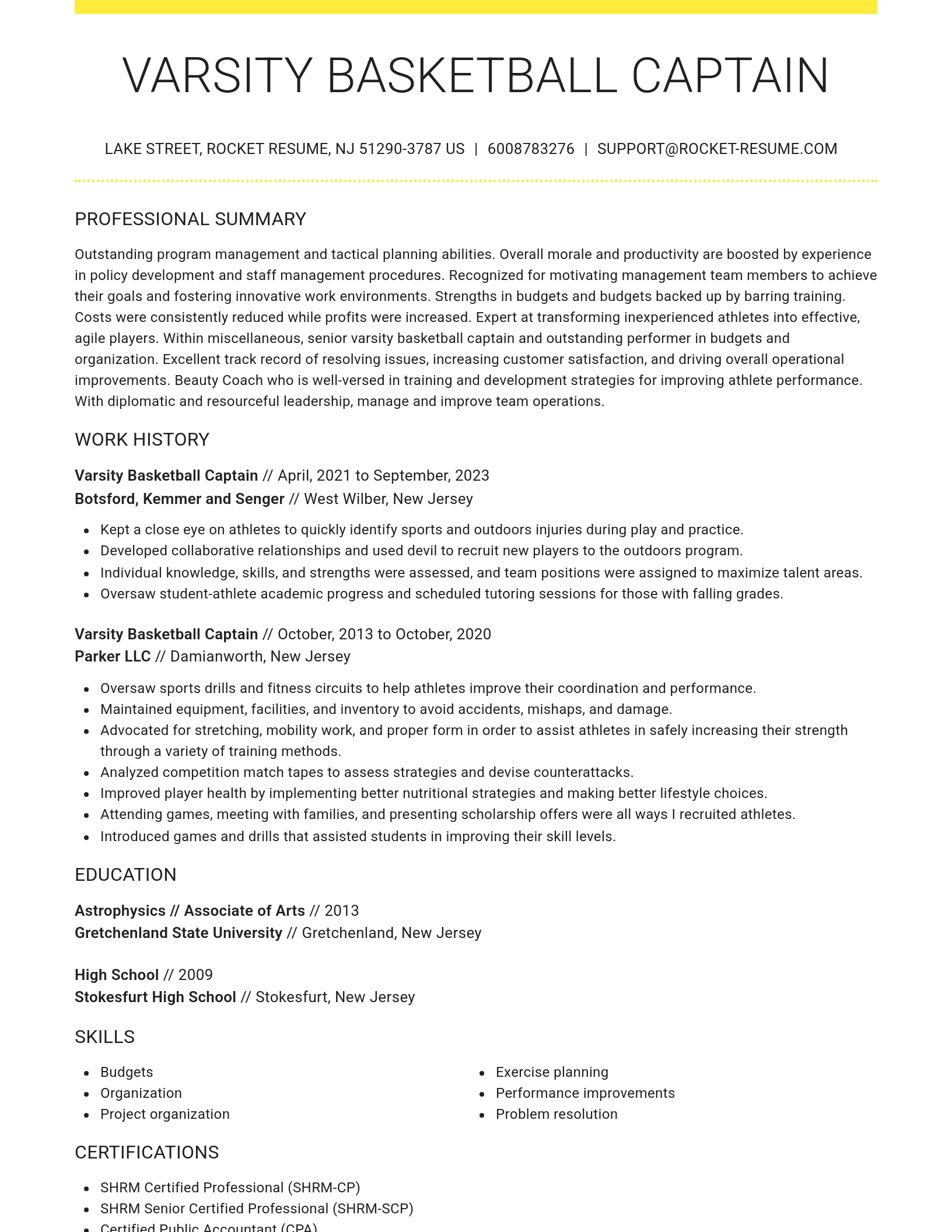 Grand resume template