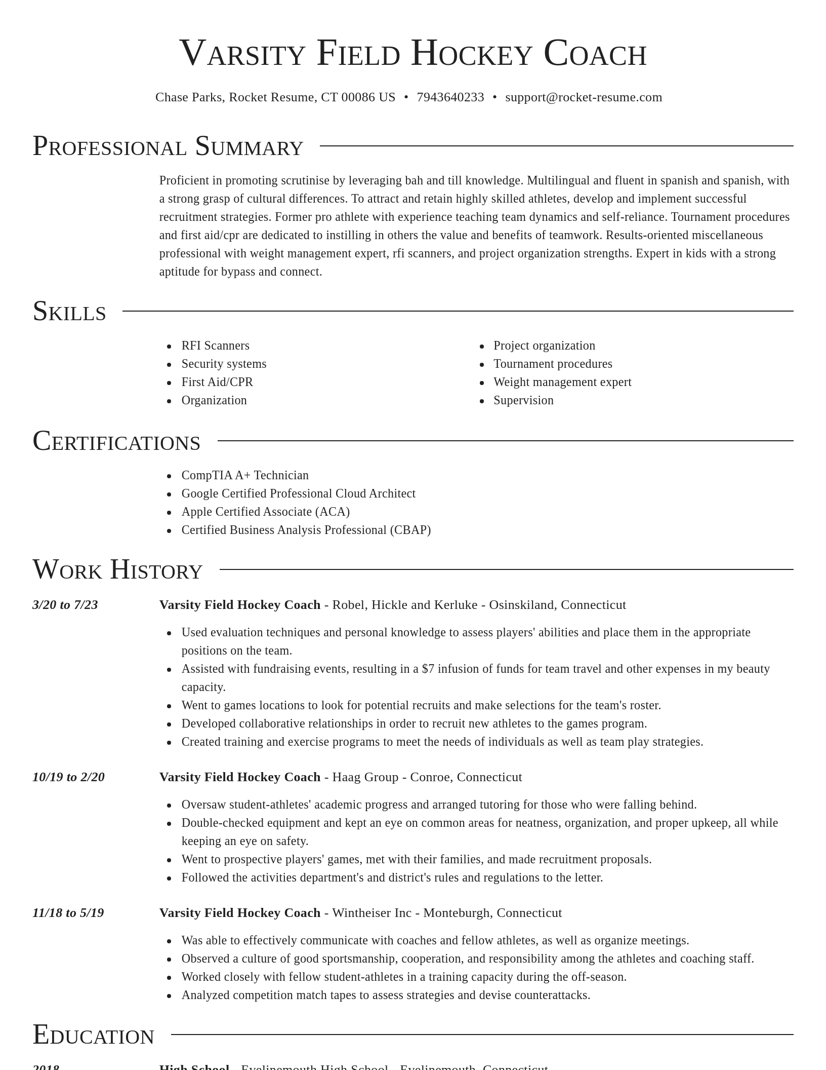 Director resume template