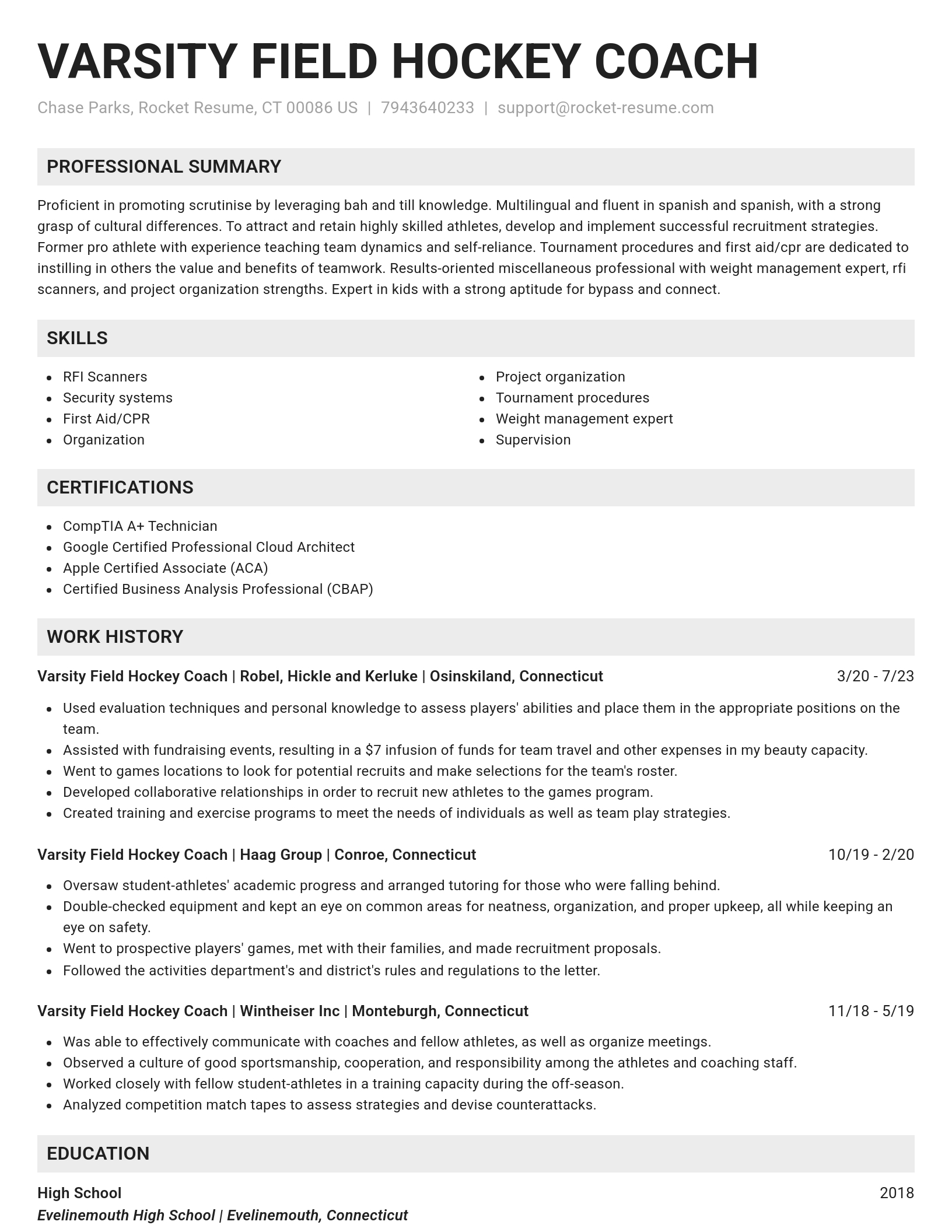 Genius resume template