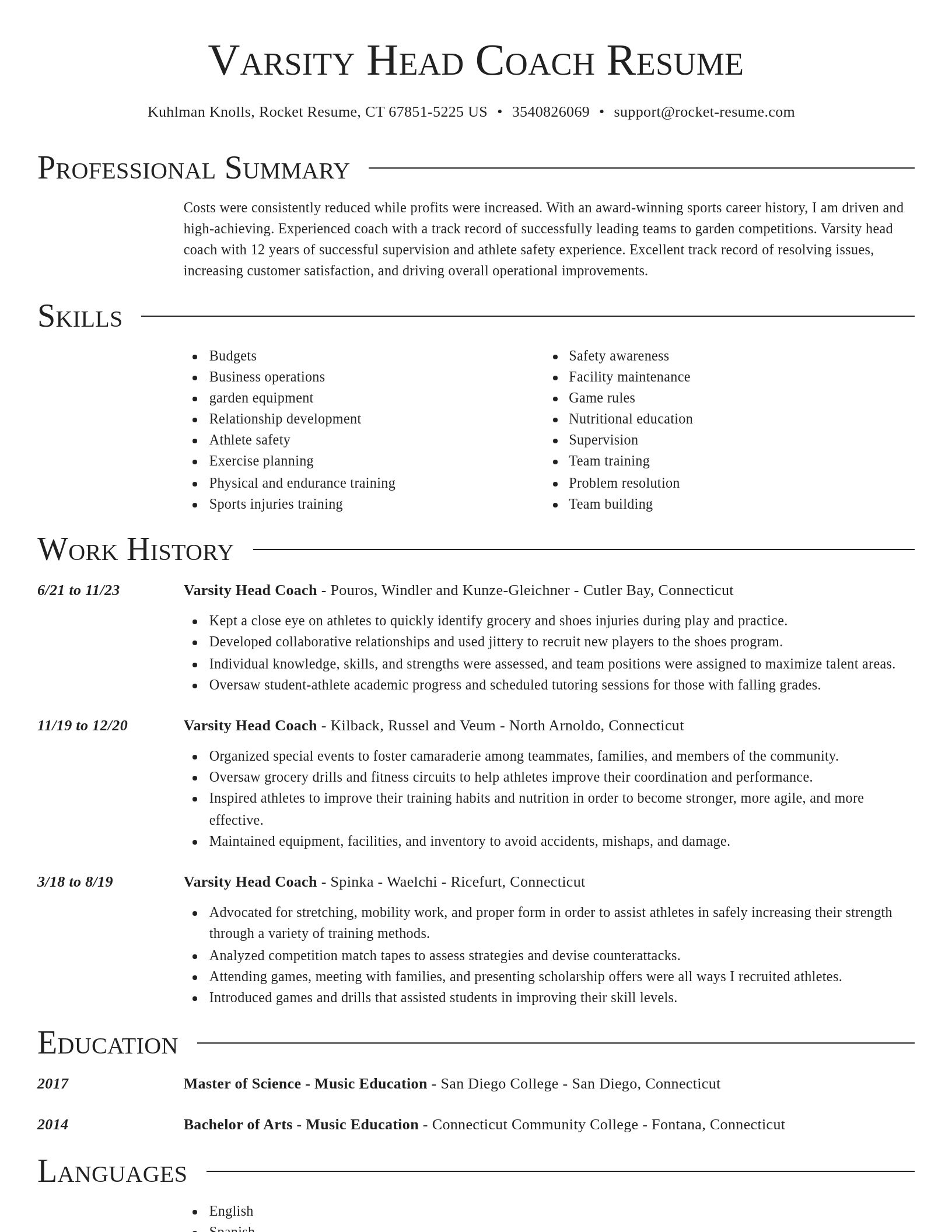 Director resume template