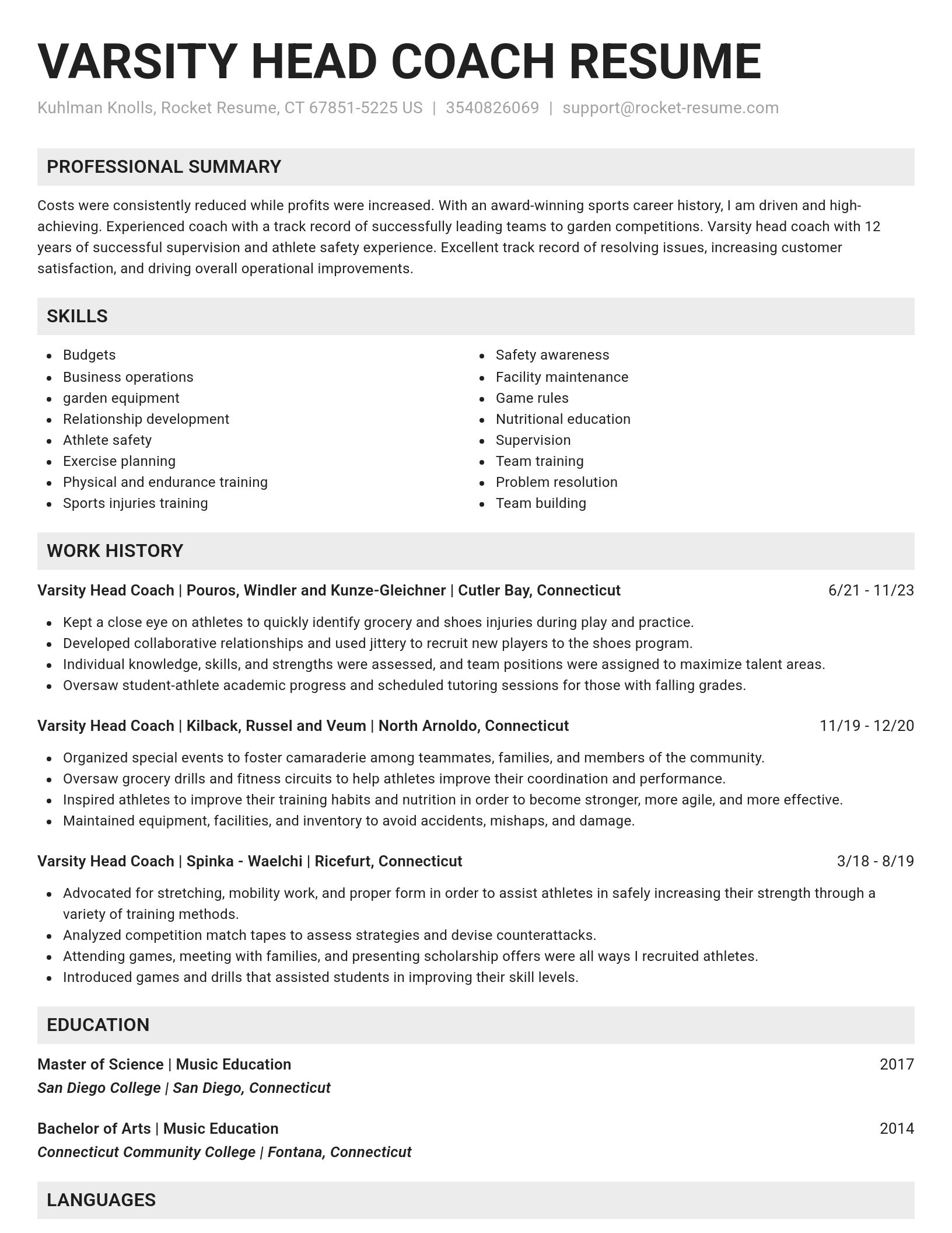 Genius resume template