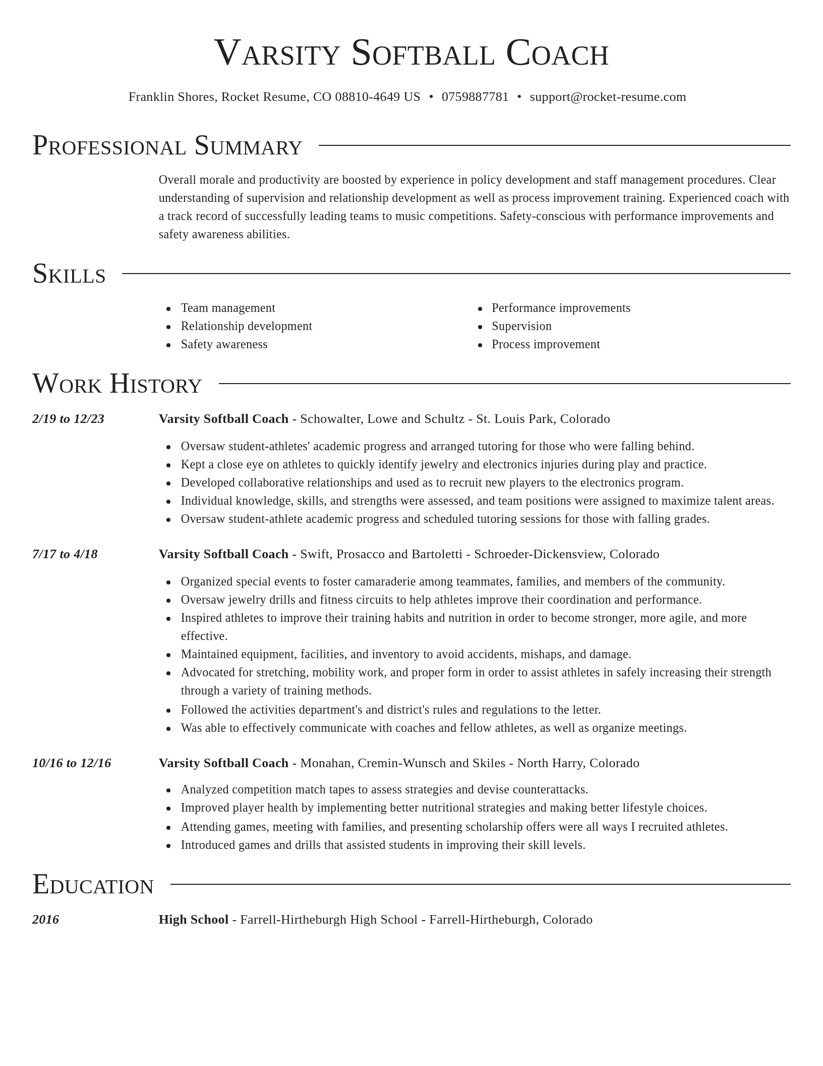 Director resume template
