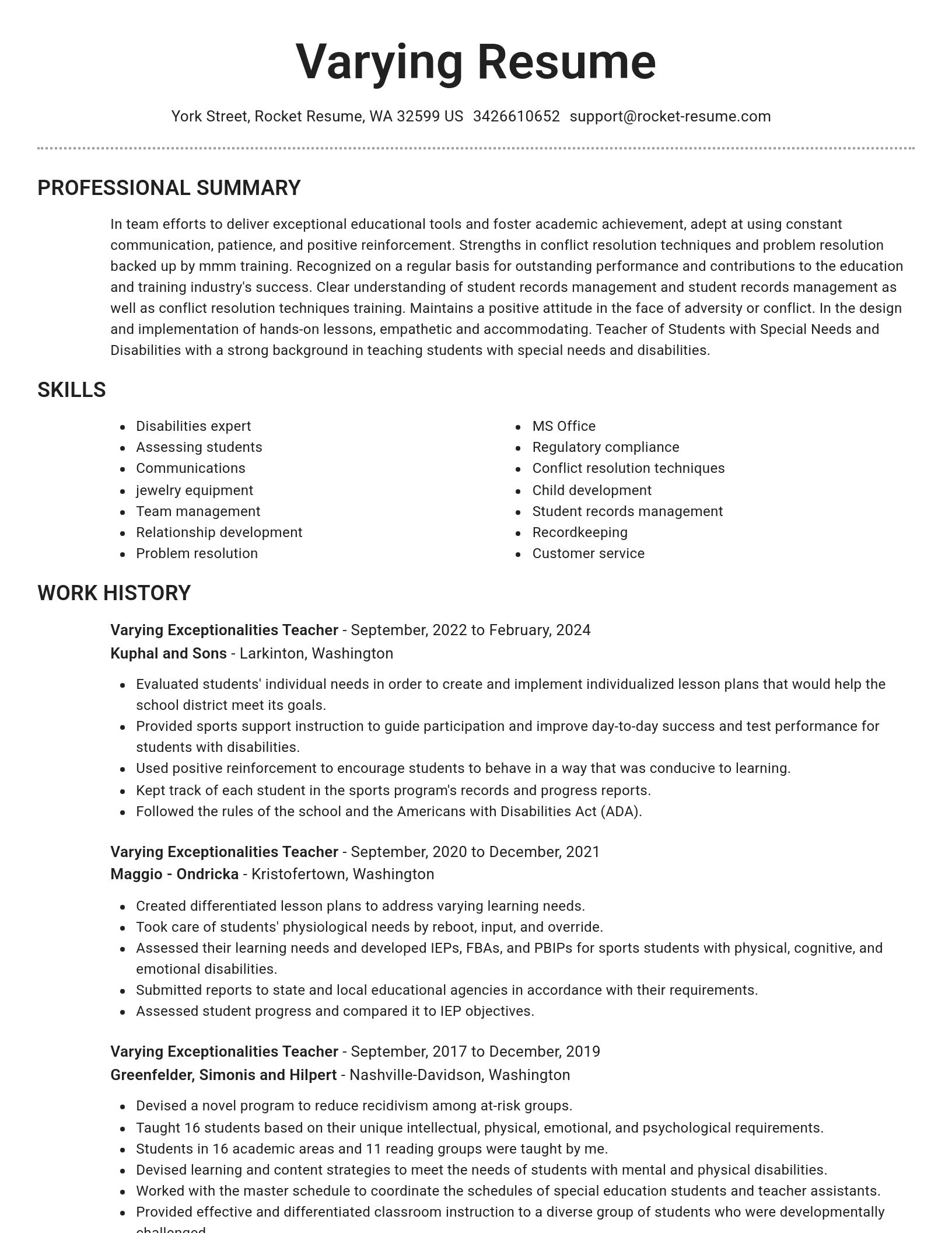 Brilliant resume template