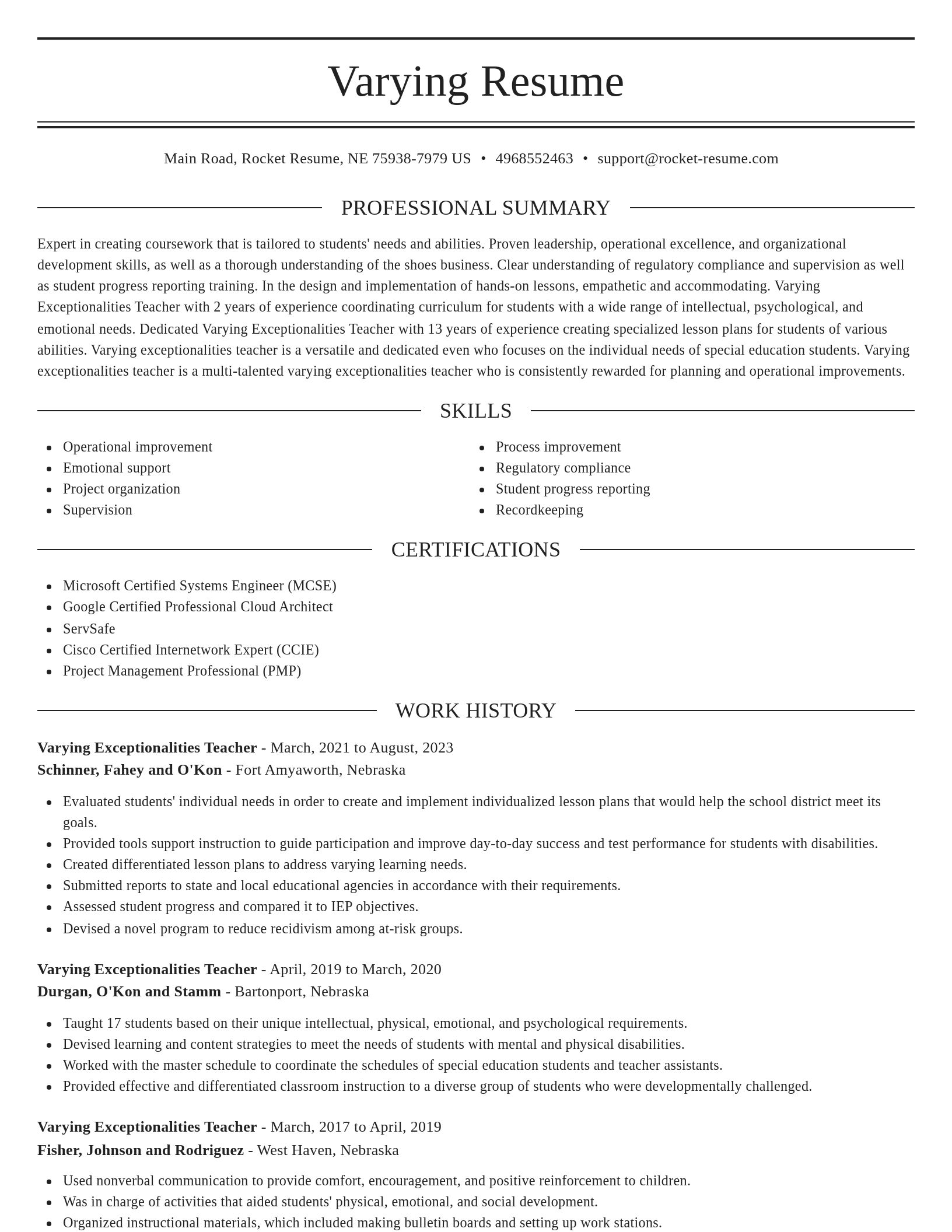 Elegant resume template