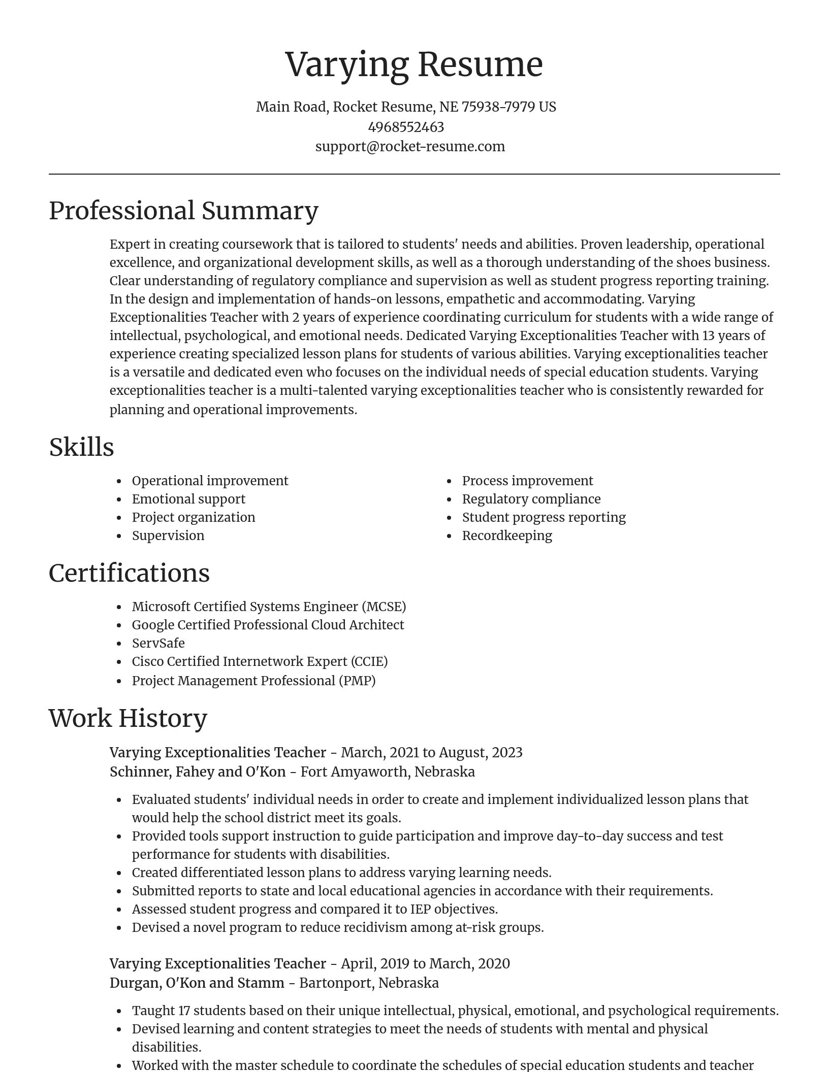 Focal Point resume template