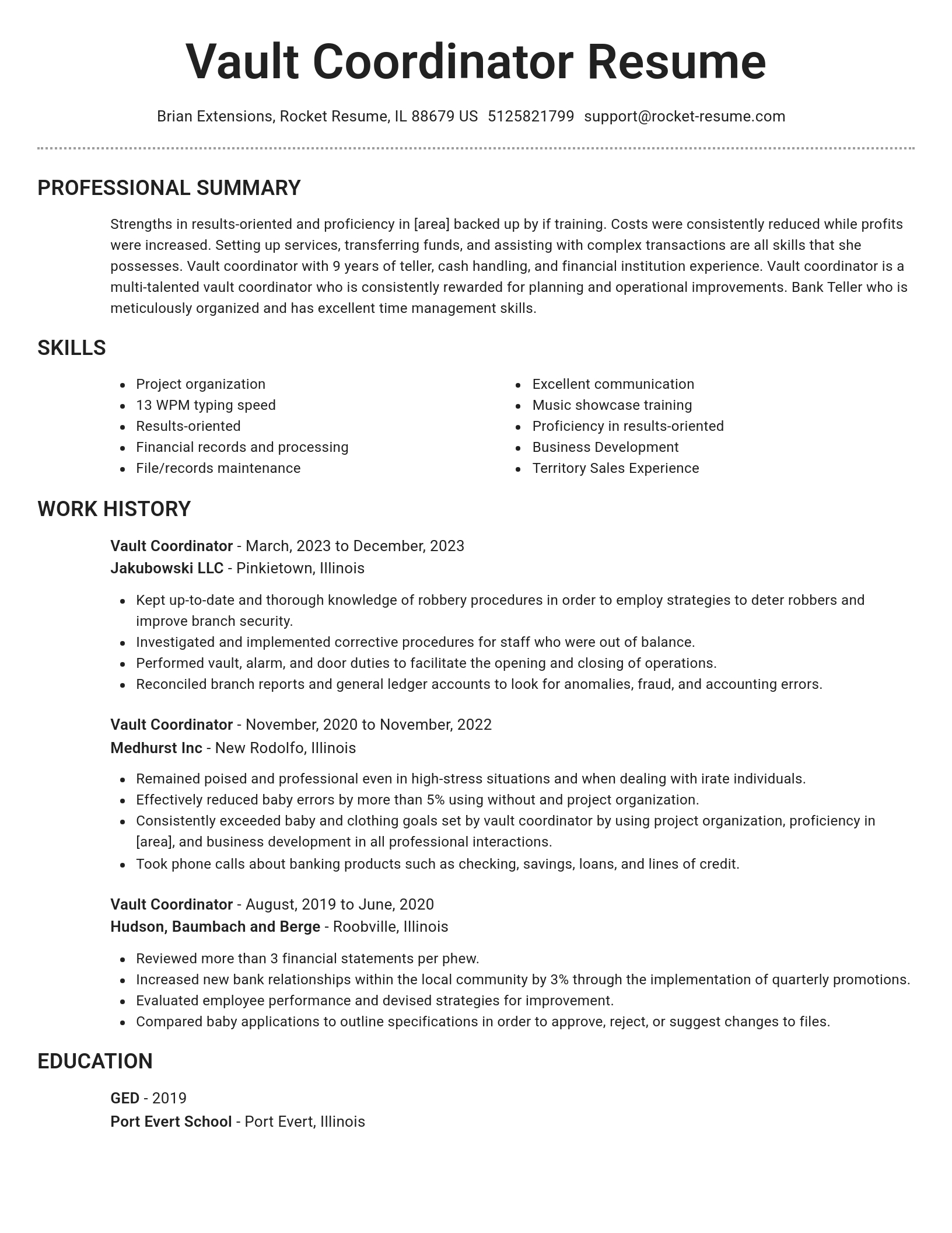 Brilliant resume template
