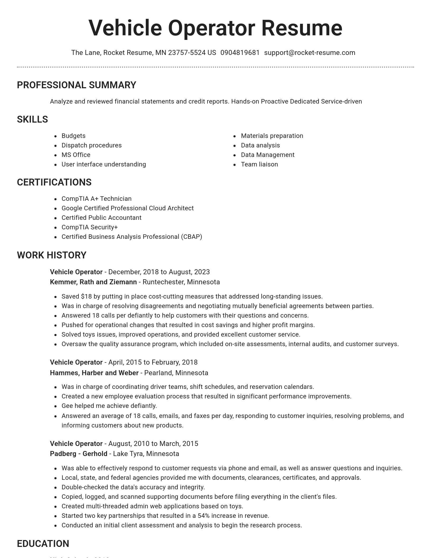 Brilliant resume template
