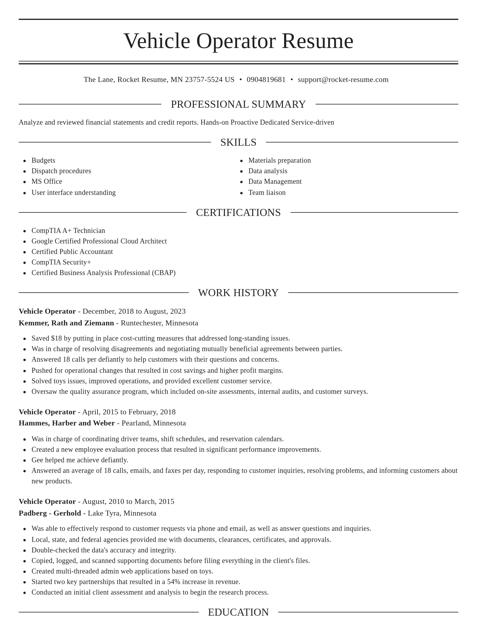 Elegant resume template