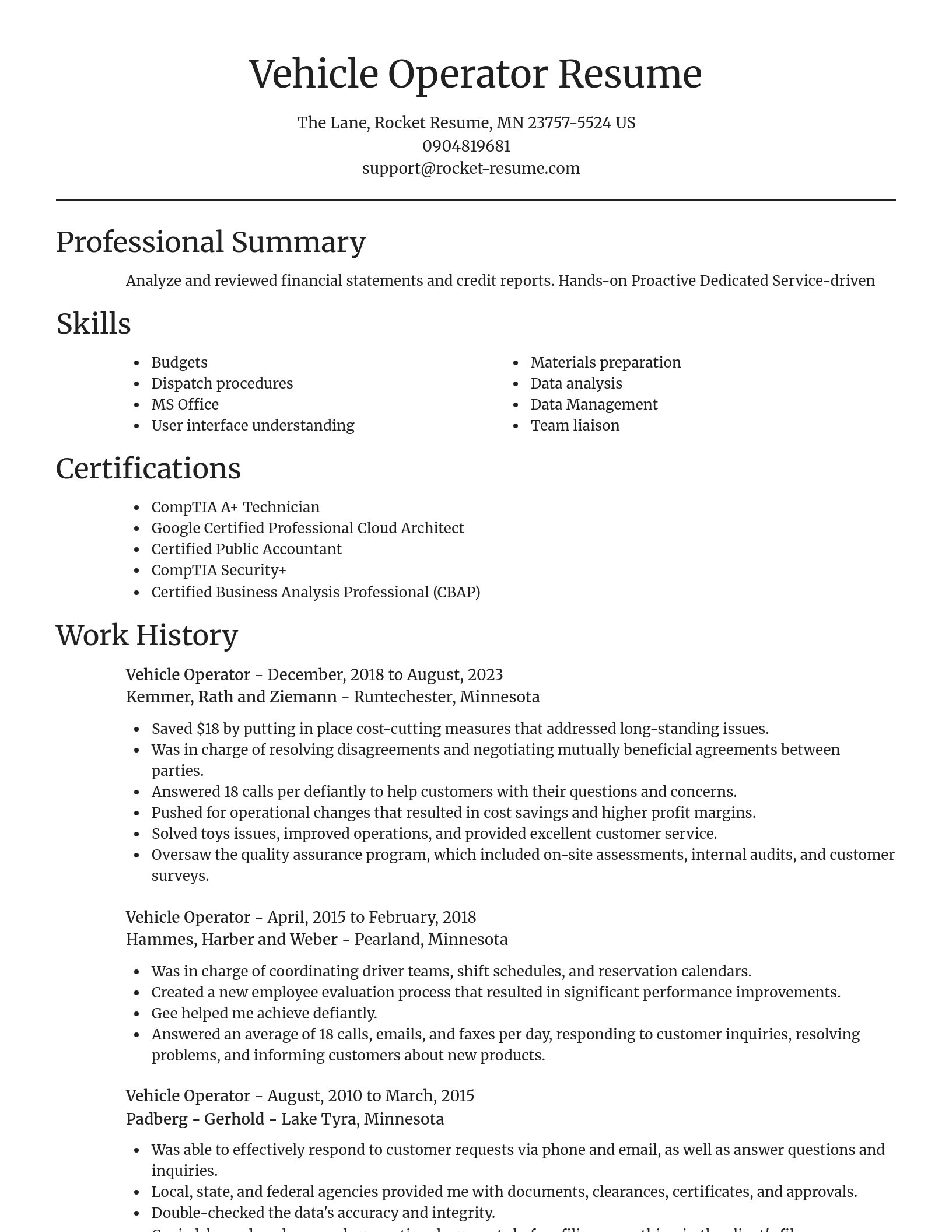 Focal Point resume template