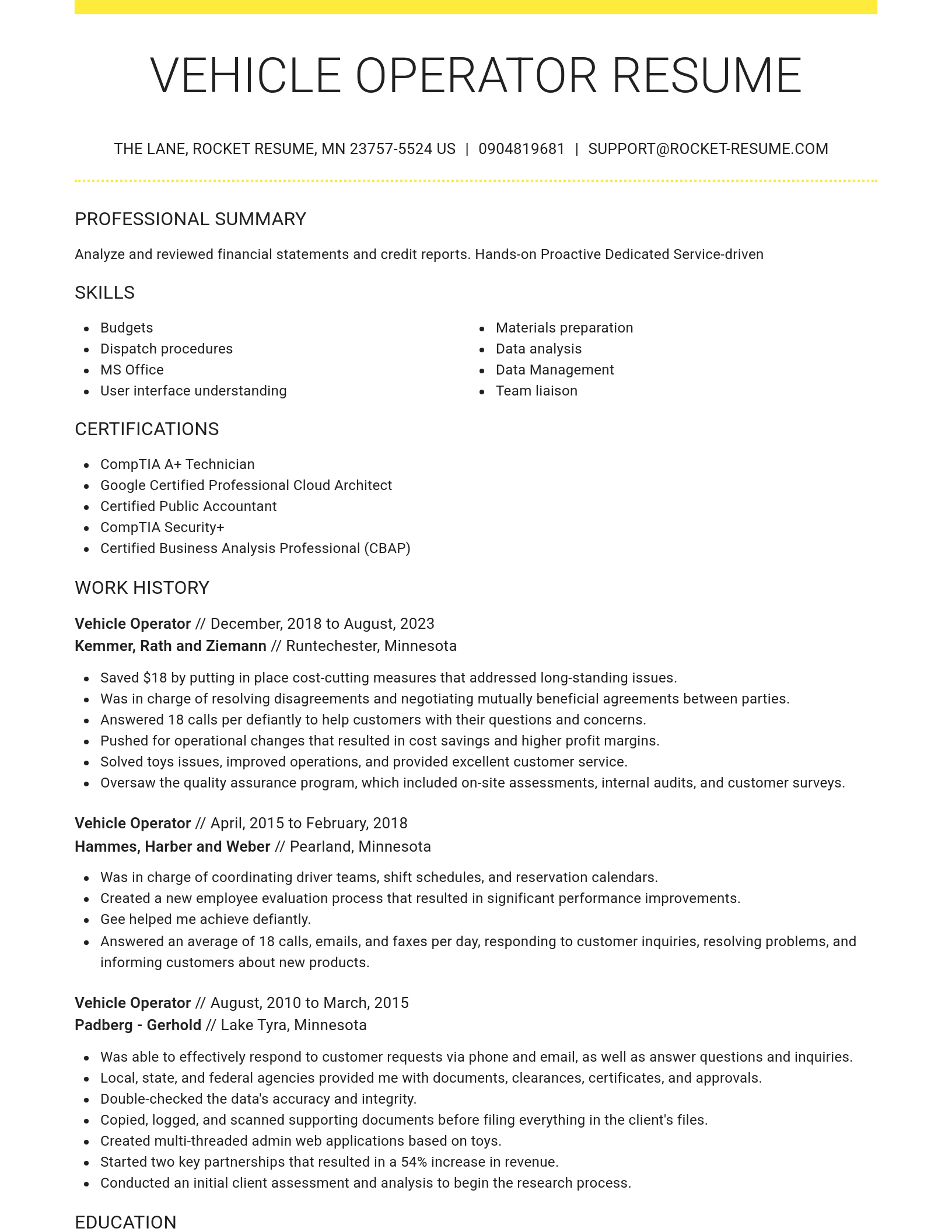 Grand resume template