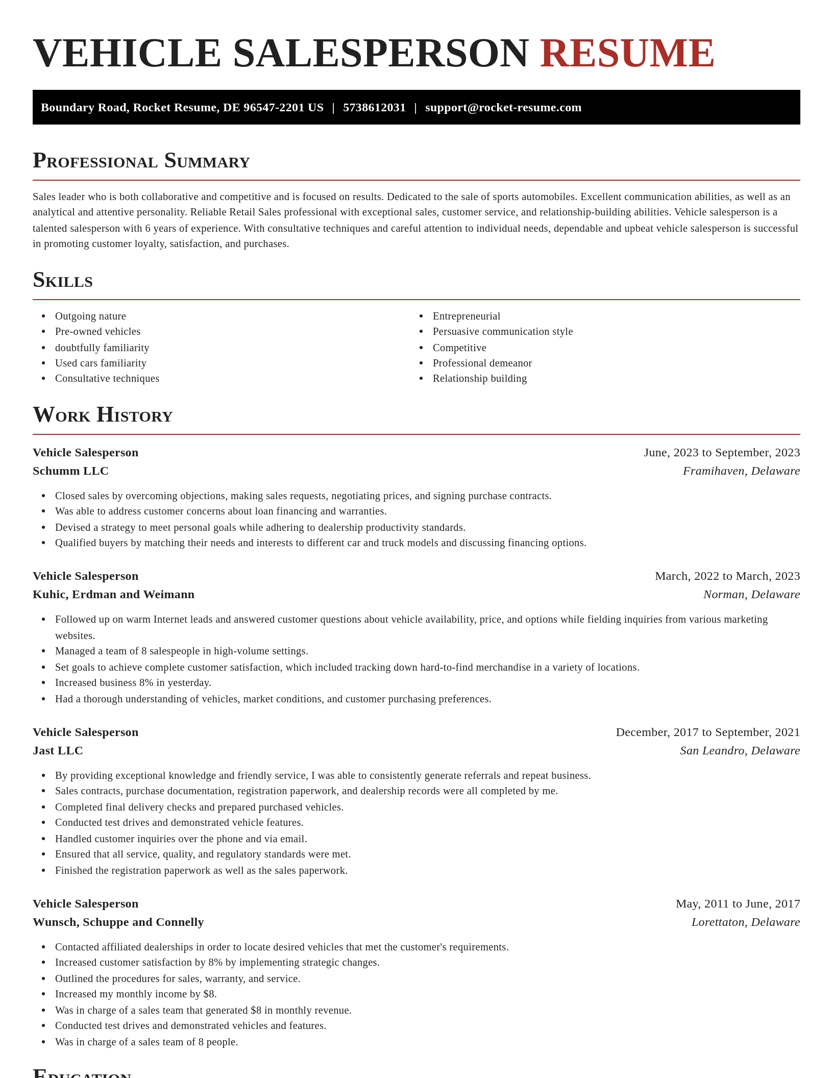 Exquisite resume template