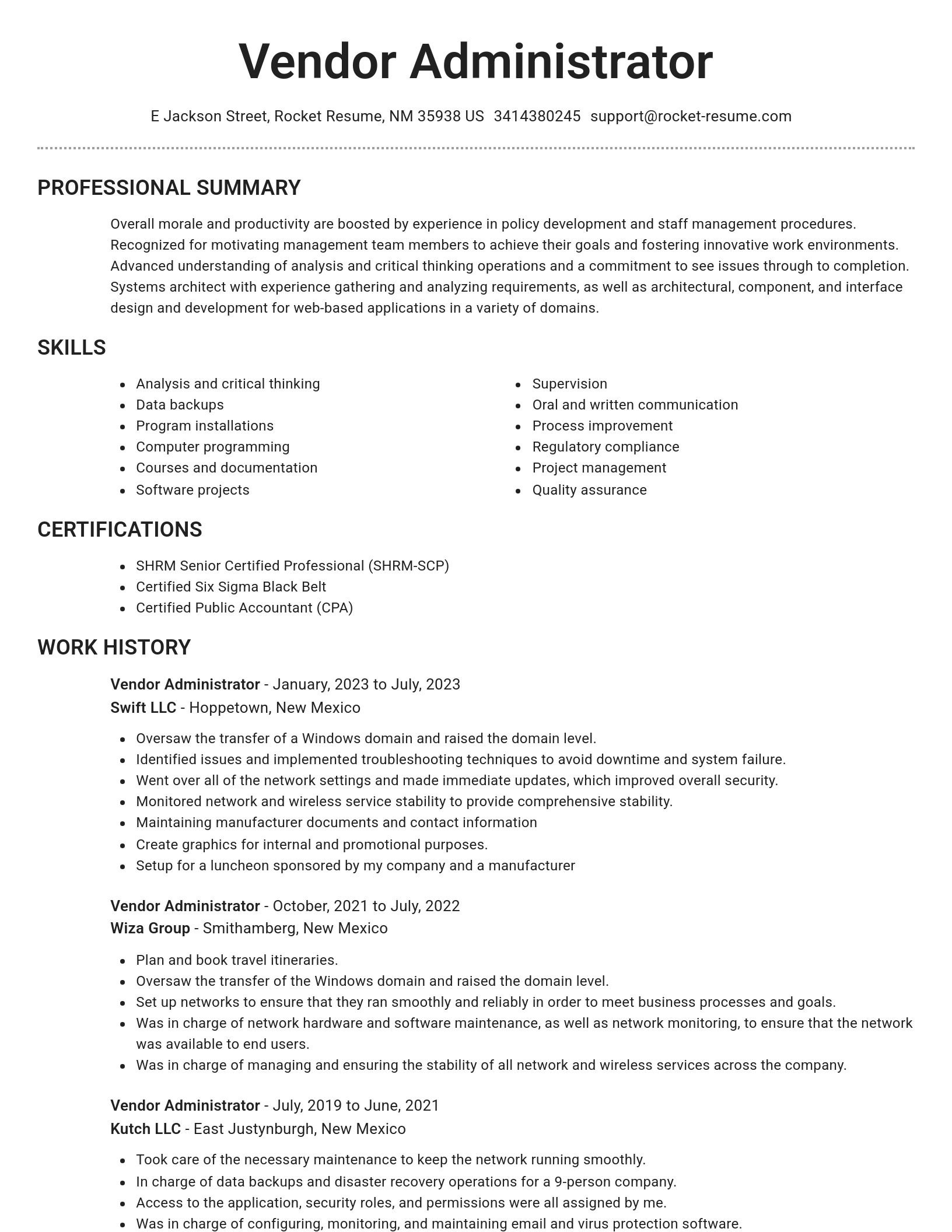 Brilliant resume template