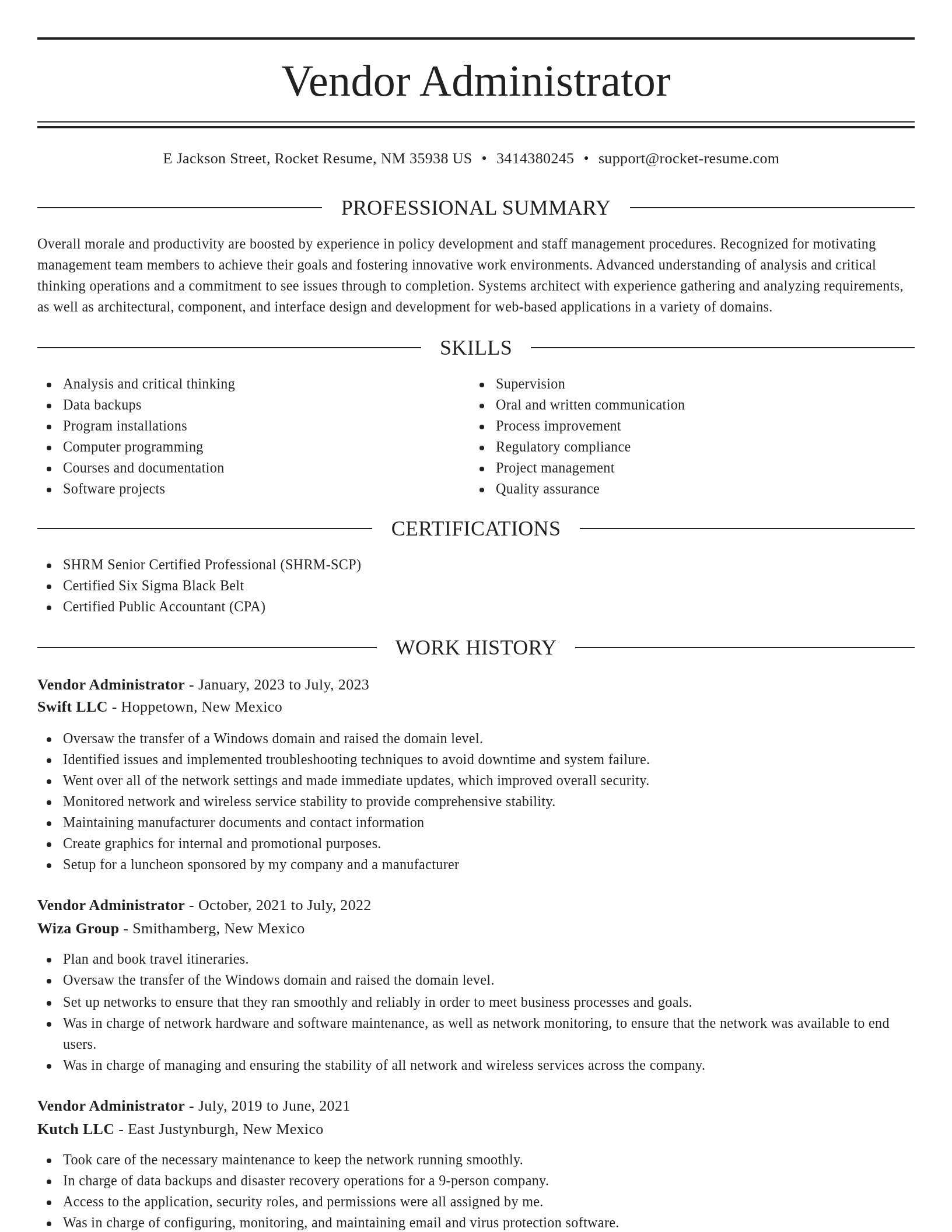 Elegant resume template