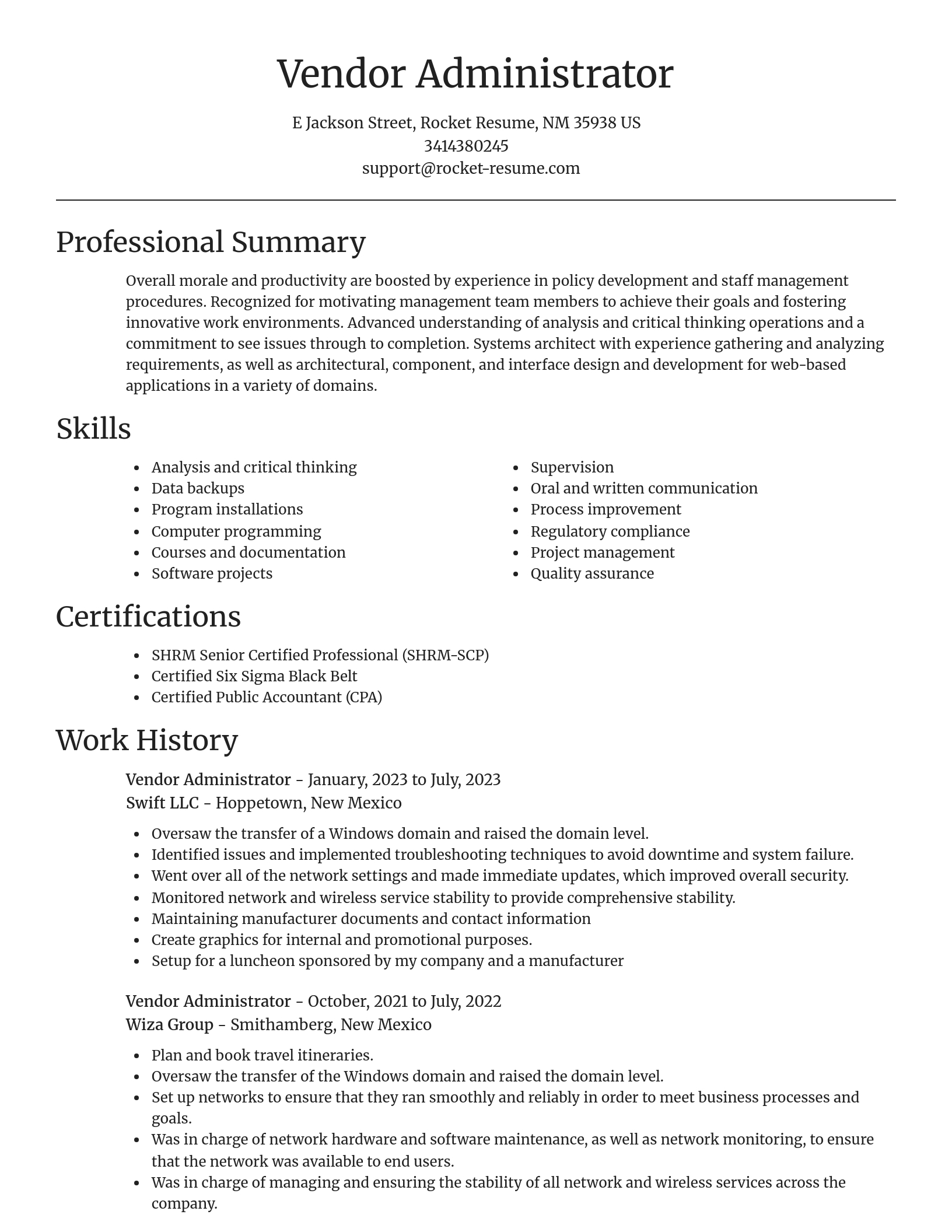 Focal Point resume template