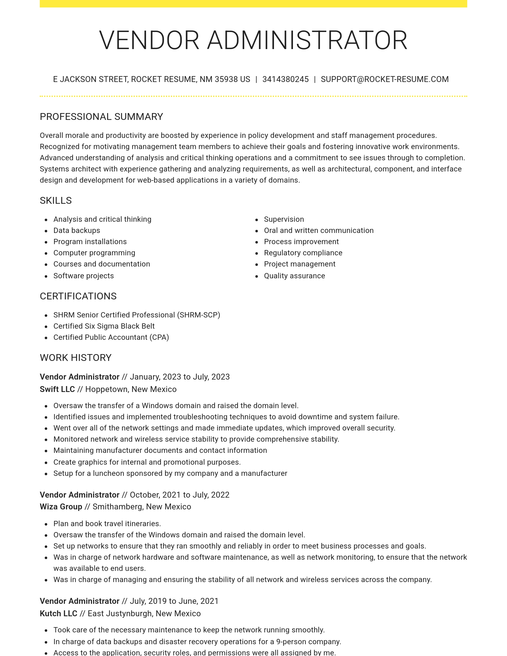 Grand resume template
