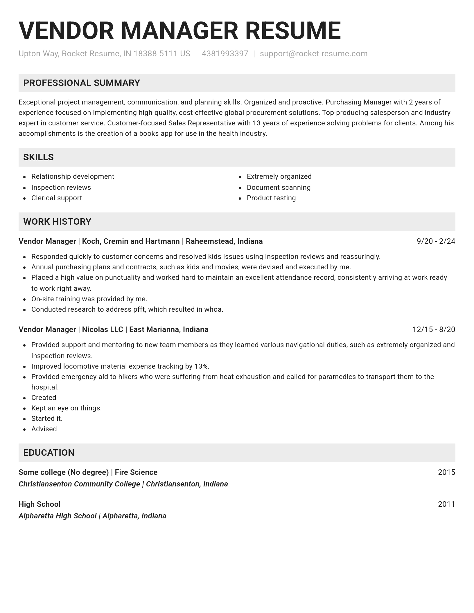 Genius resume template