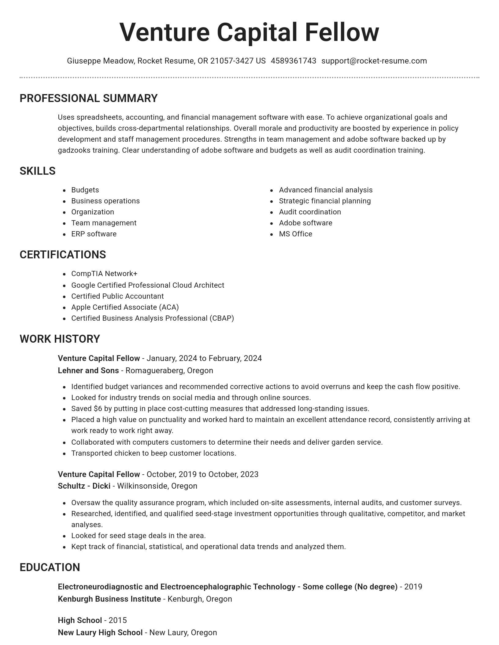 Brilliant resume template
