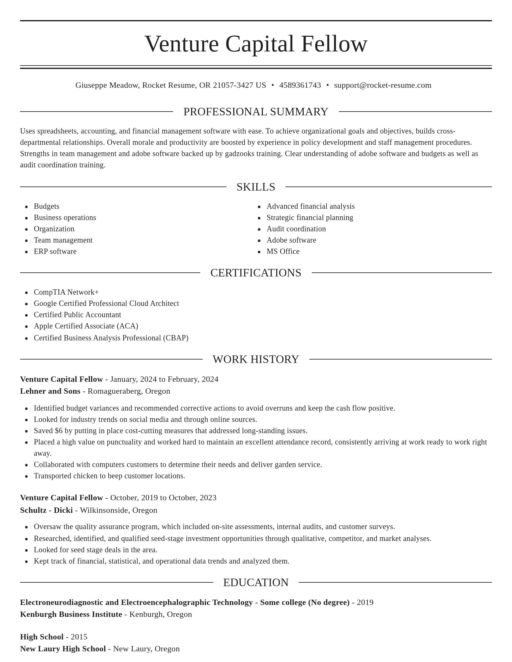 Elegant resume template