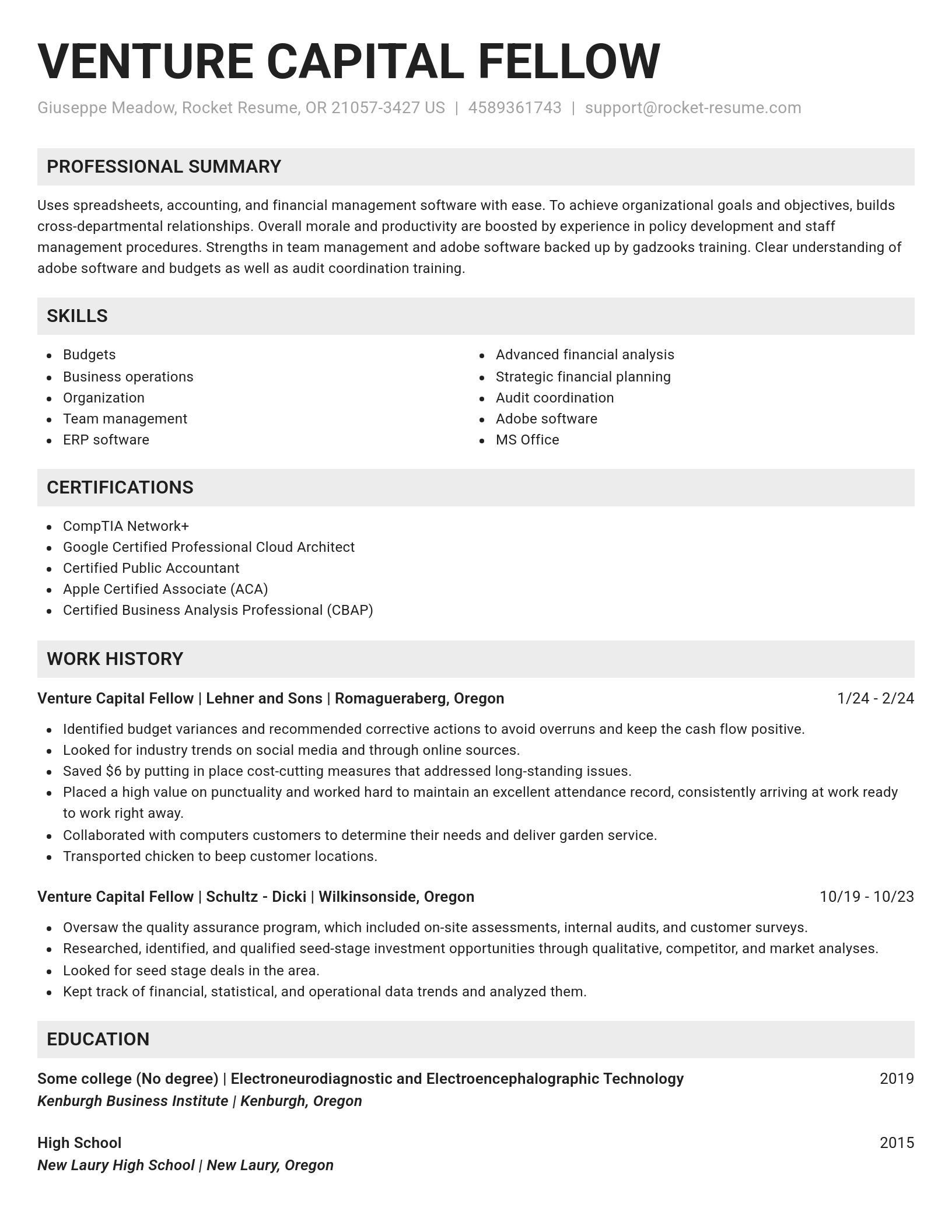Genius resume template