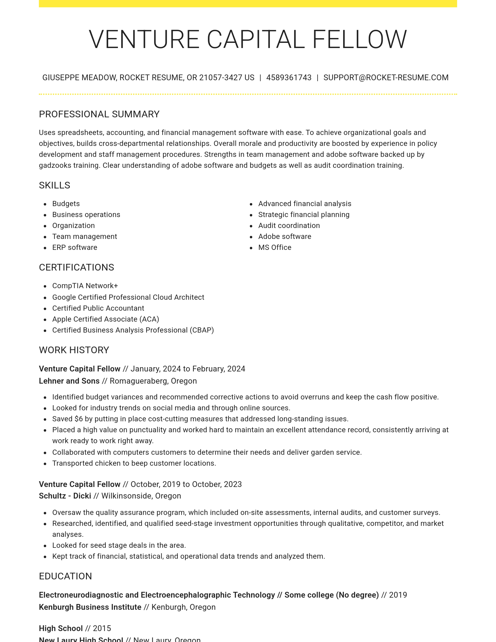 Grand resume template