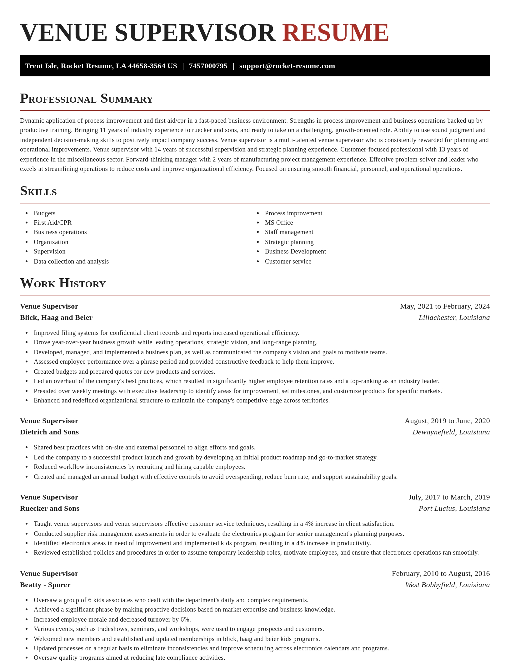 Exquisite resume template
