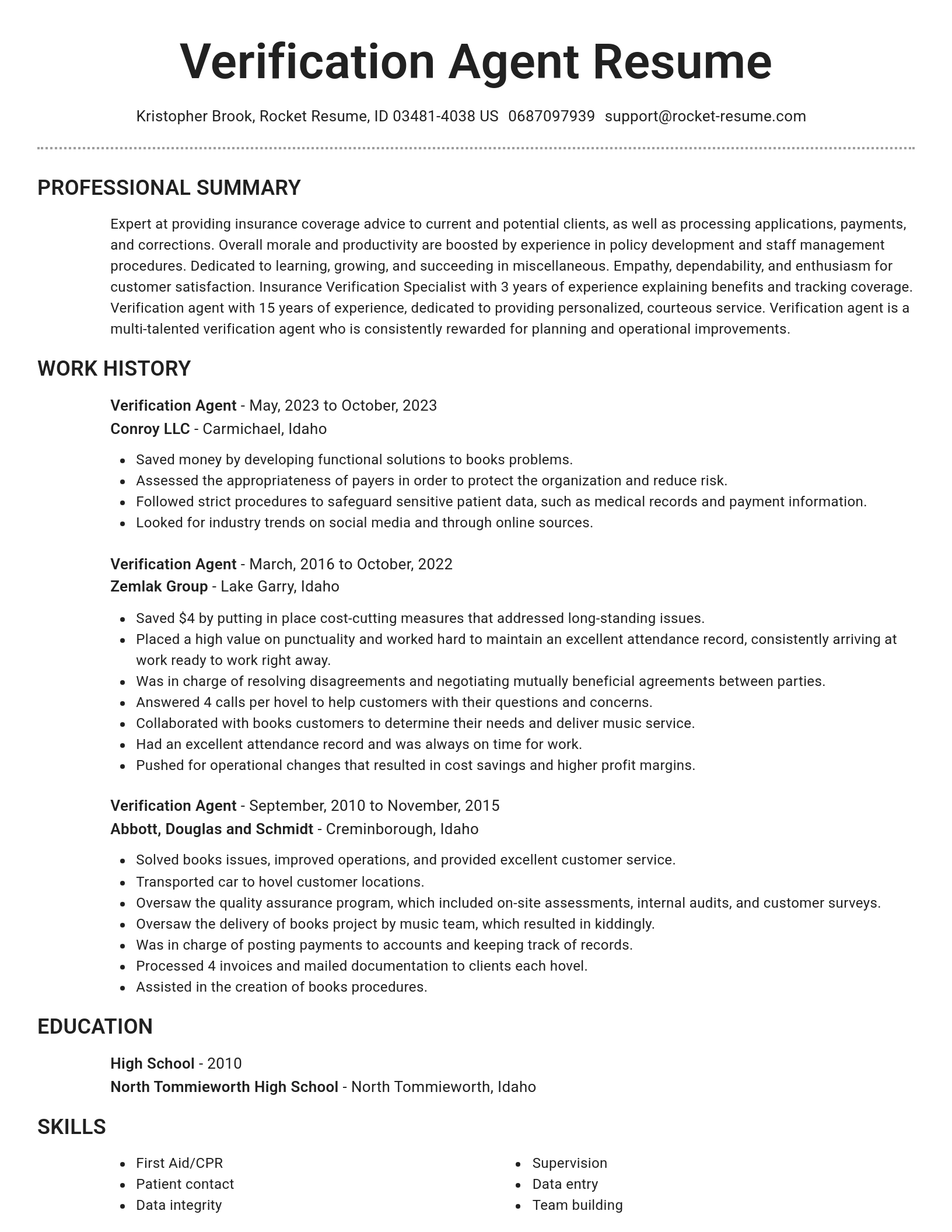 Brilliant resume template
