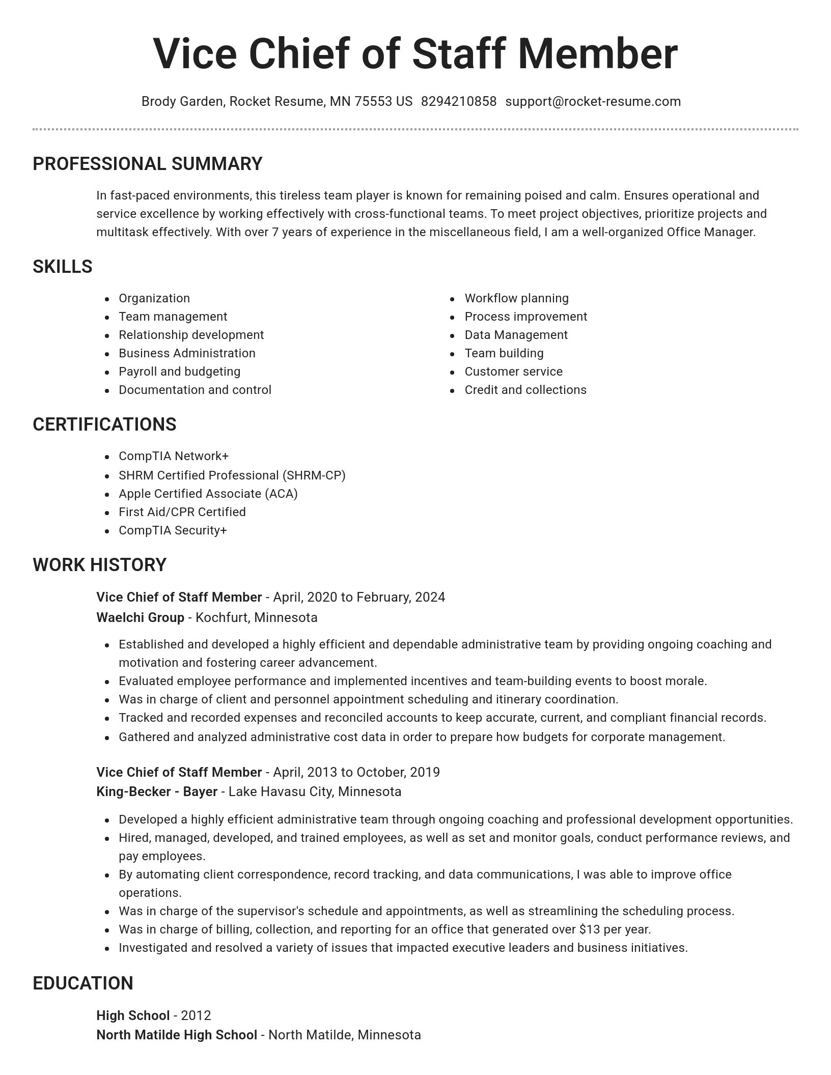 Brilliant resume template