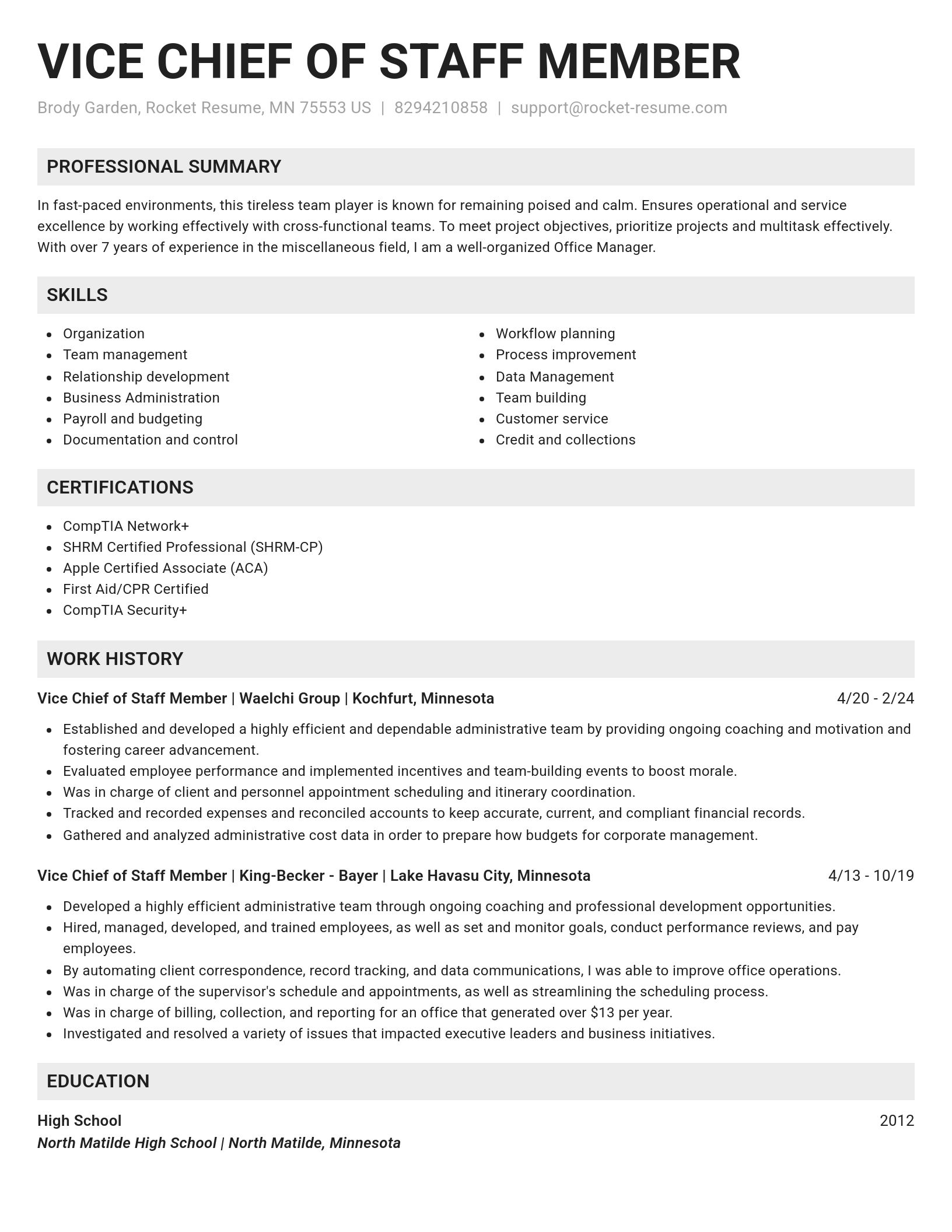 Genius resume template