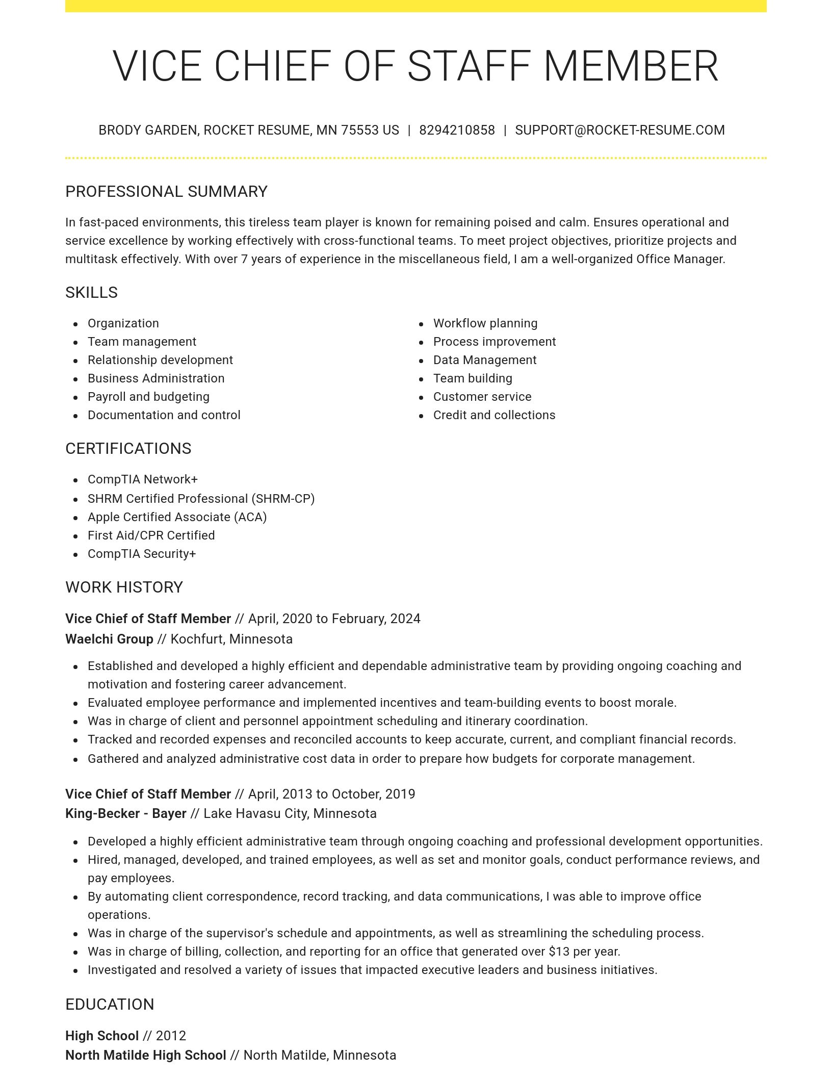 Grand resume template