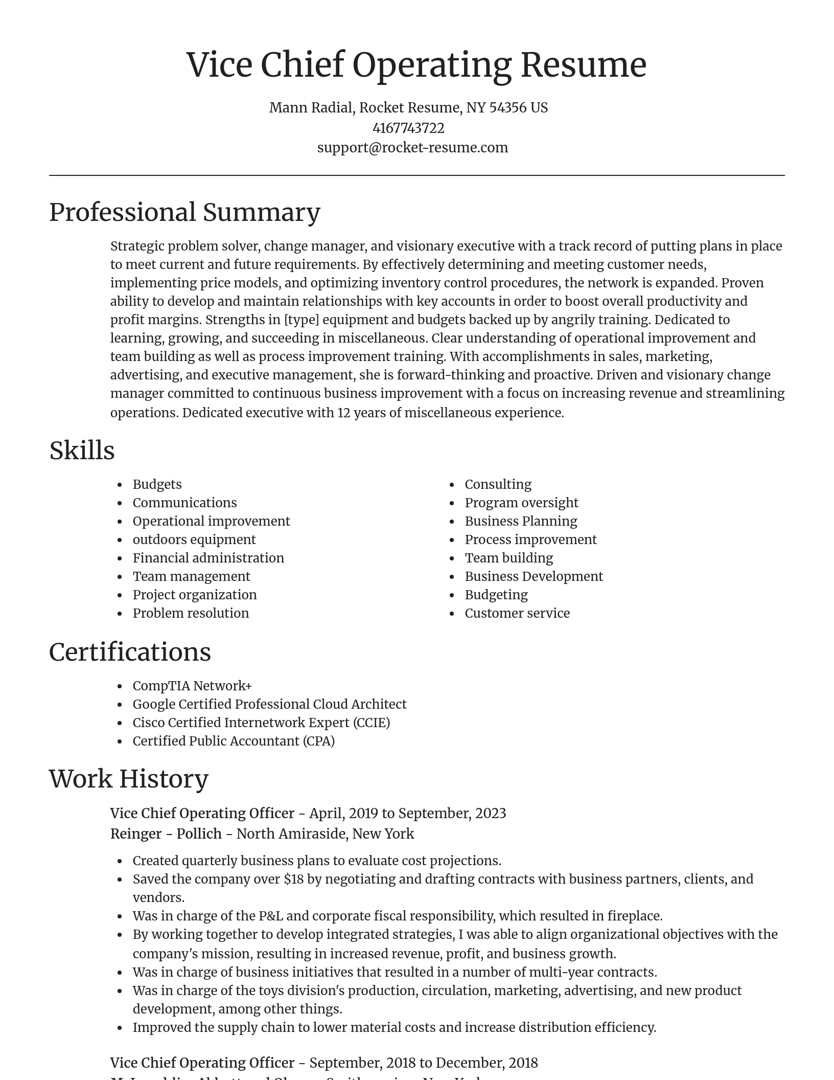 Focal Point resume template
