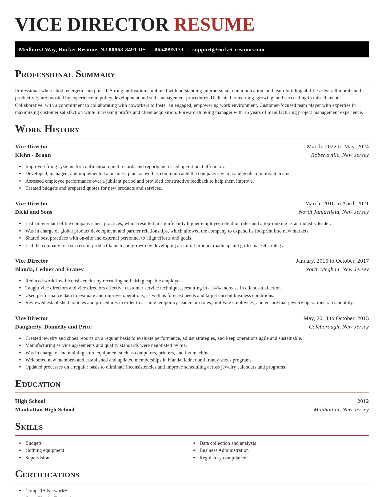 Exquisite resume template