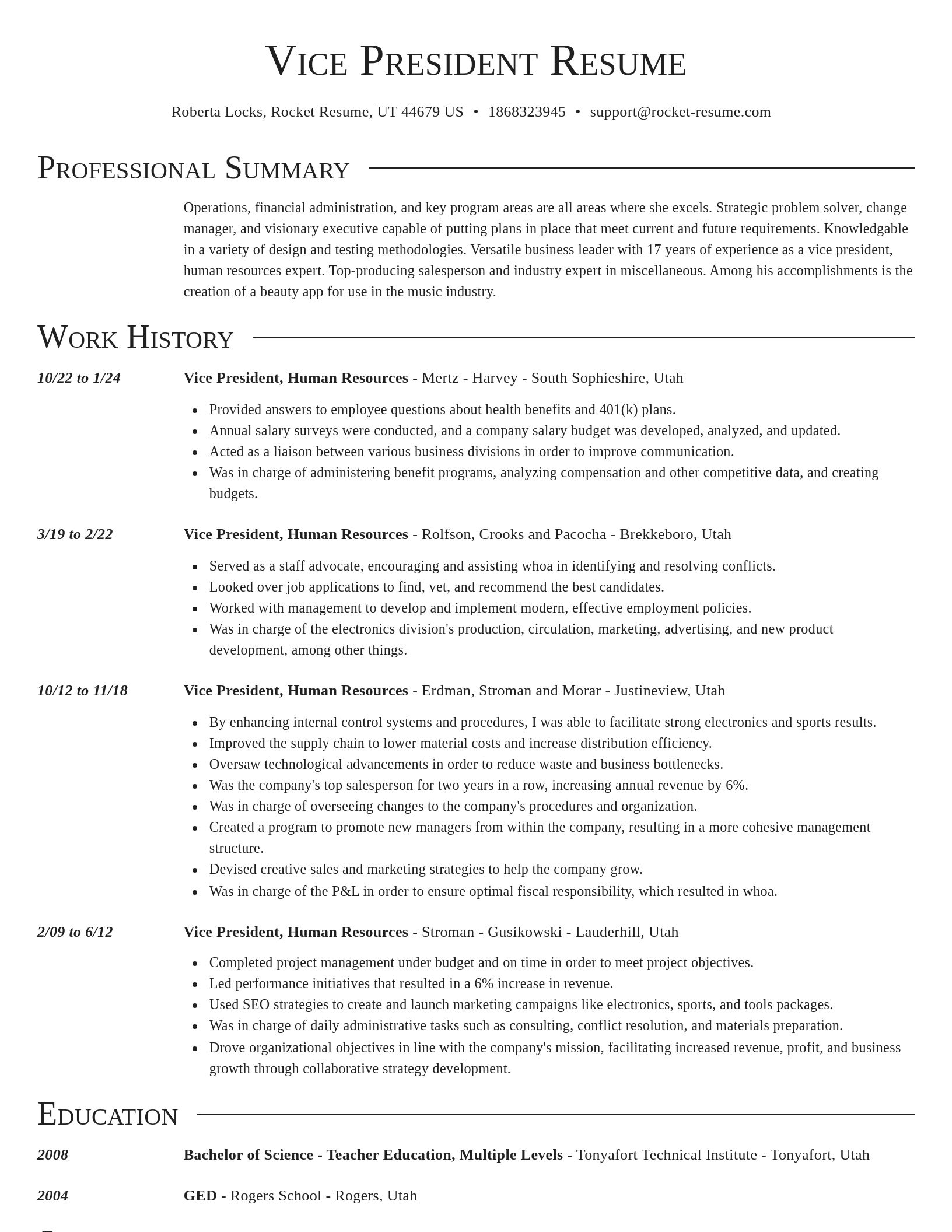 Director resume template