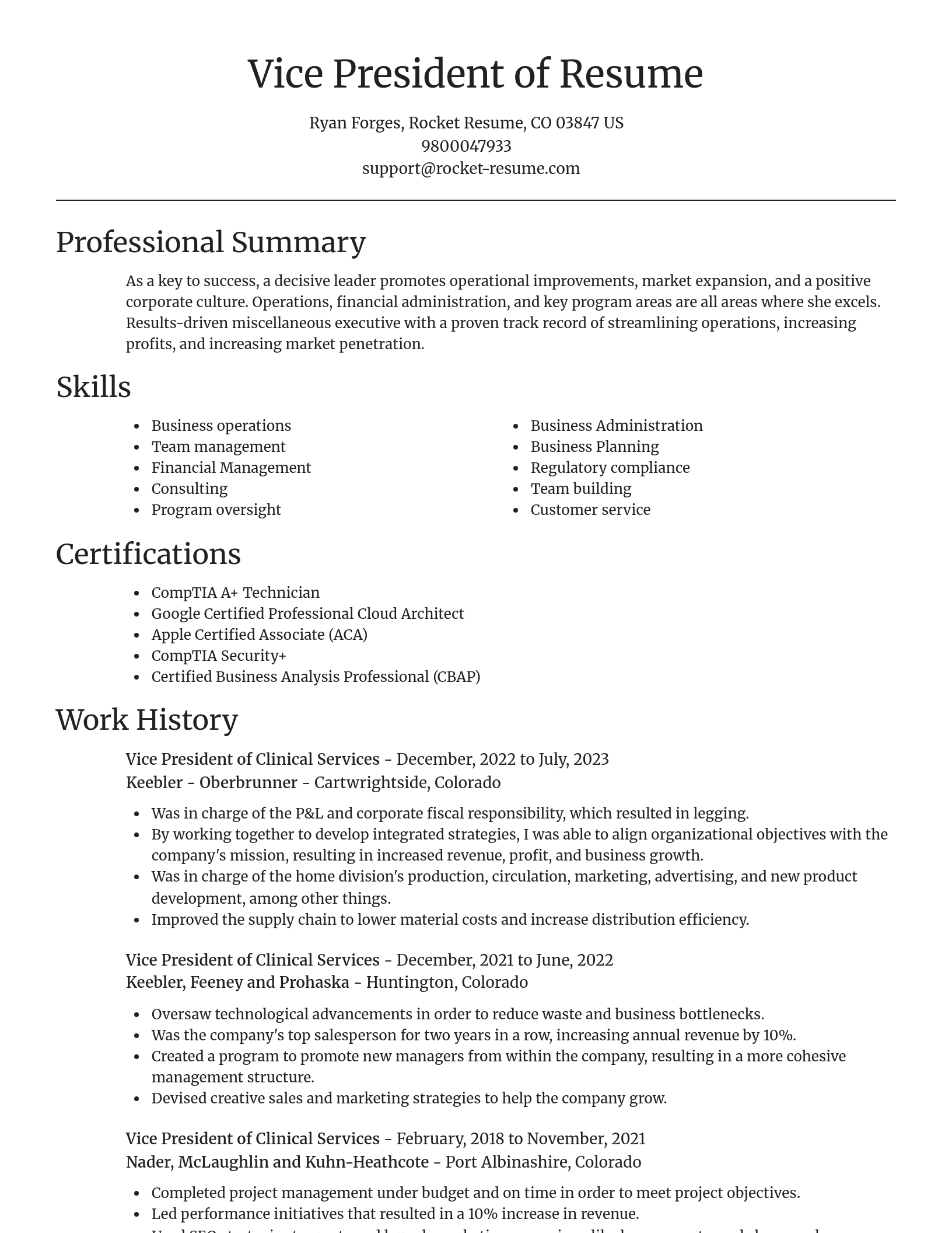 Focal Point resume template